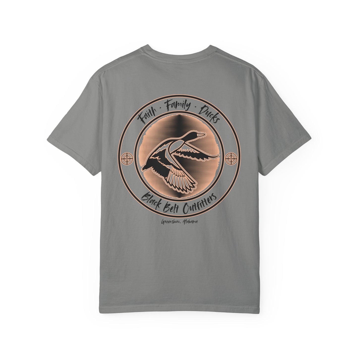 Faith Family Ducks Unisex Garment-Dyed Pocket T-Shirt
