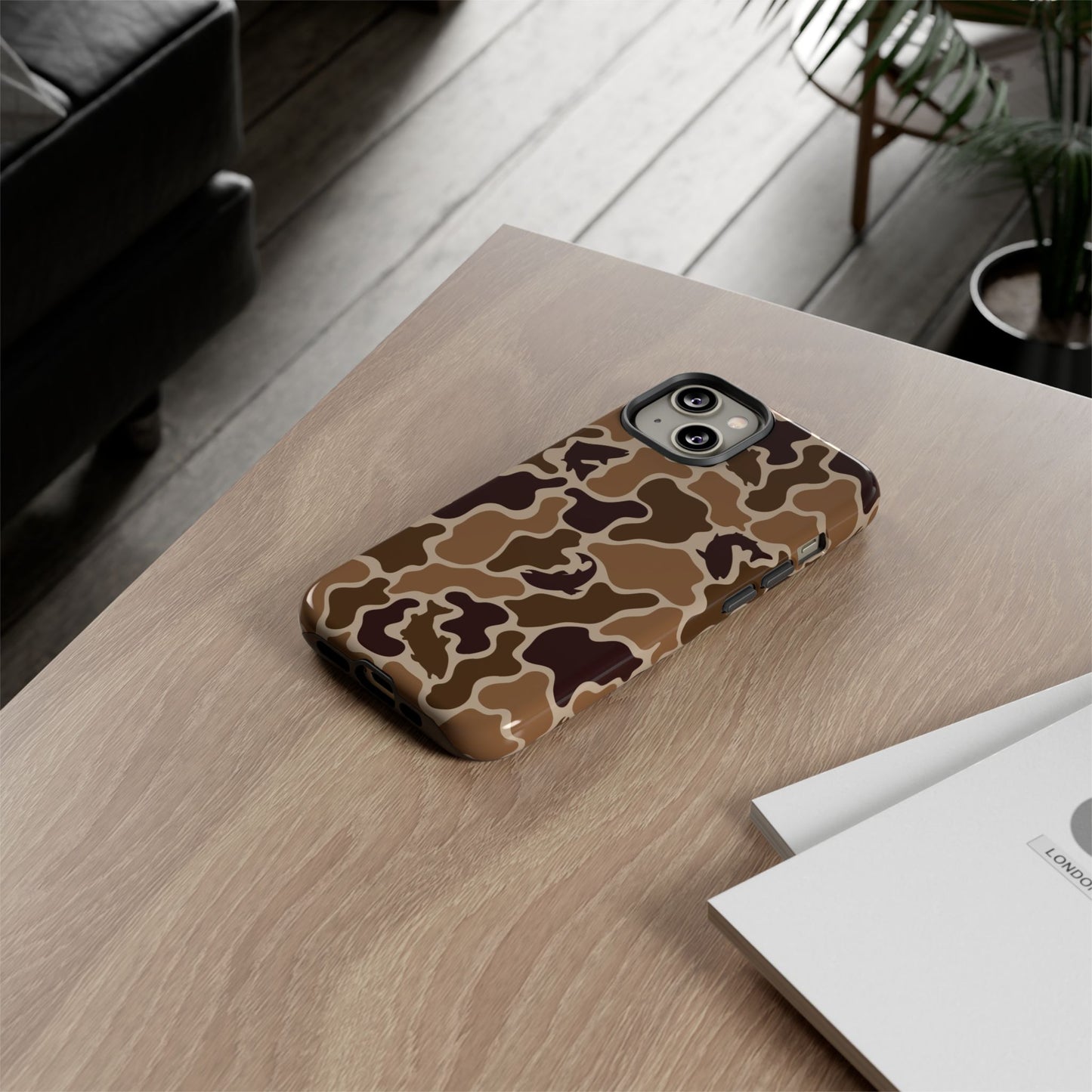 Brown Shark Camo design Tough Cases
