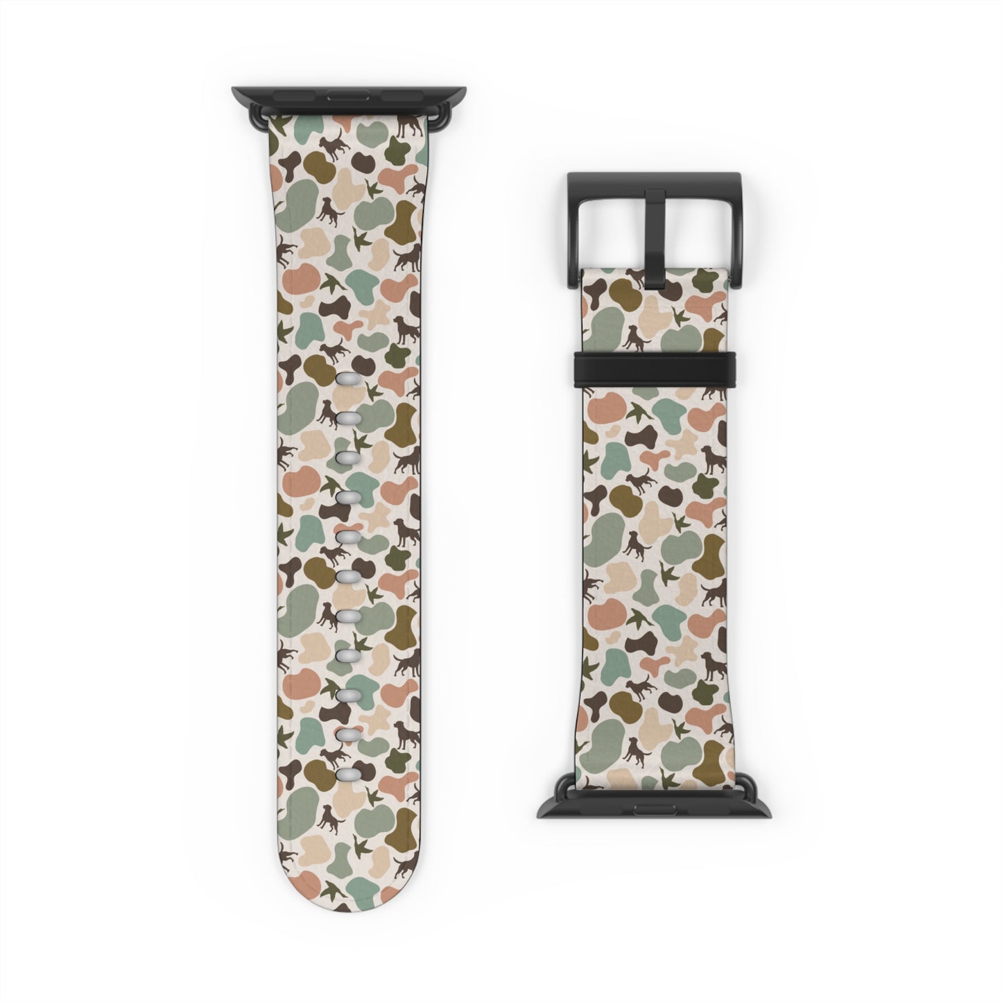 Old school camo duck and dog custom print Watch Band
