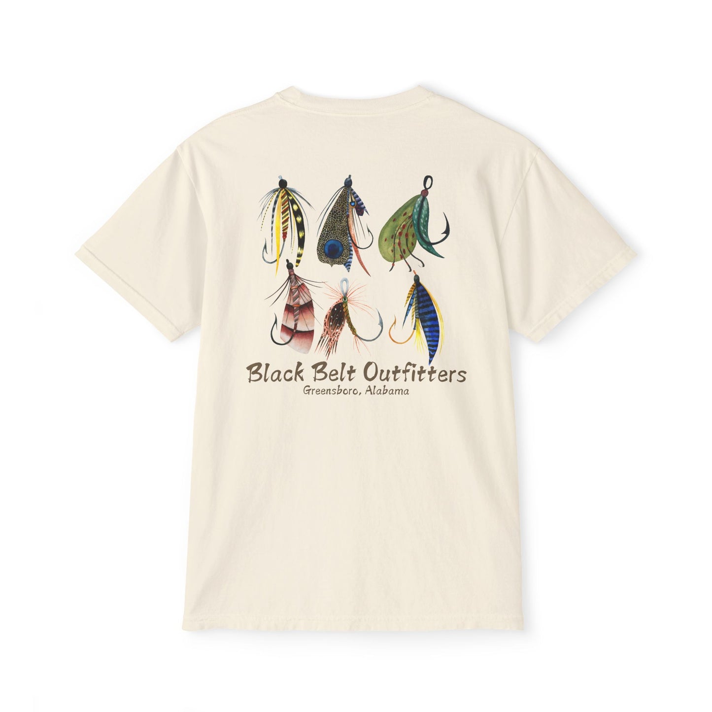 Black belt outfitters fishing lures Unisex Garment-Dyed Pocket T-Shirt