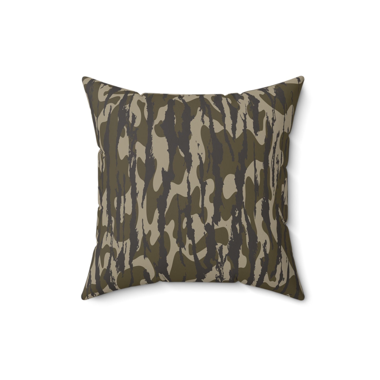 Bottomland Camo Decorative Pillow, Military Style Home Decor, Throw Cushion for Living Room or Bedroom, Unique Gift Idea, Nature Inspired