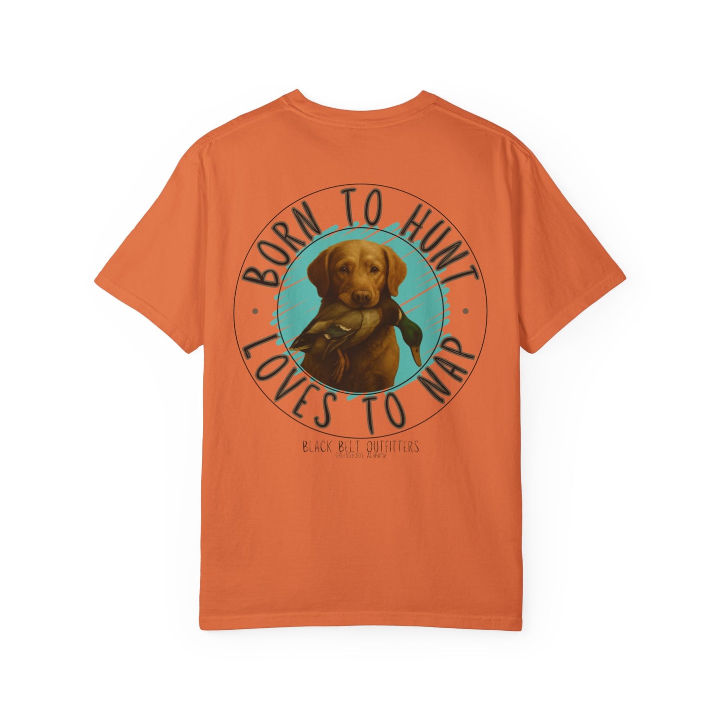 Duck Dog, Born to Hunt - Loves to Nap Unisex T-Shirt, Perfect for Gifts, Father's Day, Golf Events, Casual Wear, Comfortable Tee