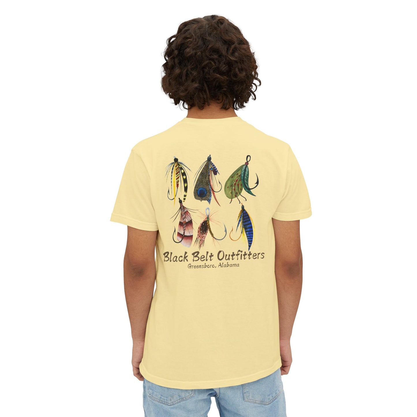 Black belt outfitters fishing lures Unisex Garment-Dyed Pocket T-Shirt