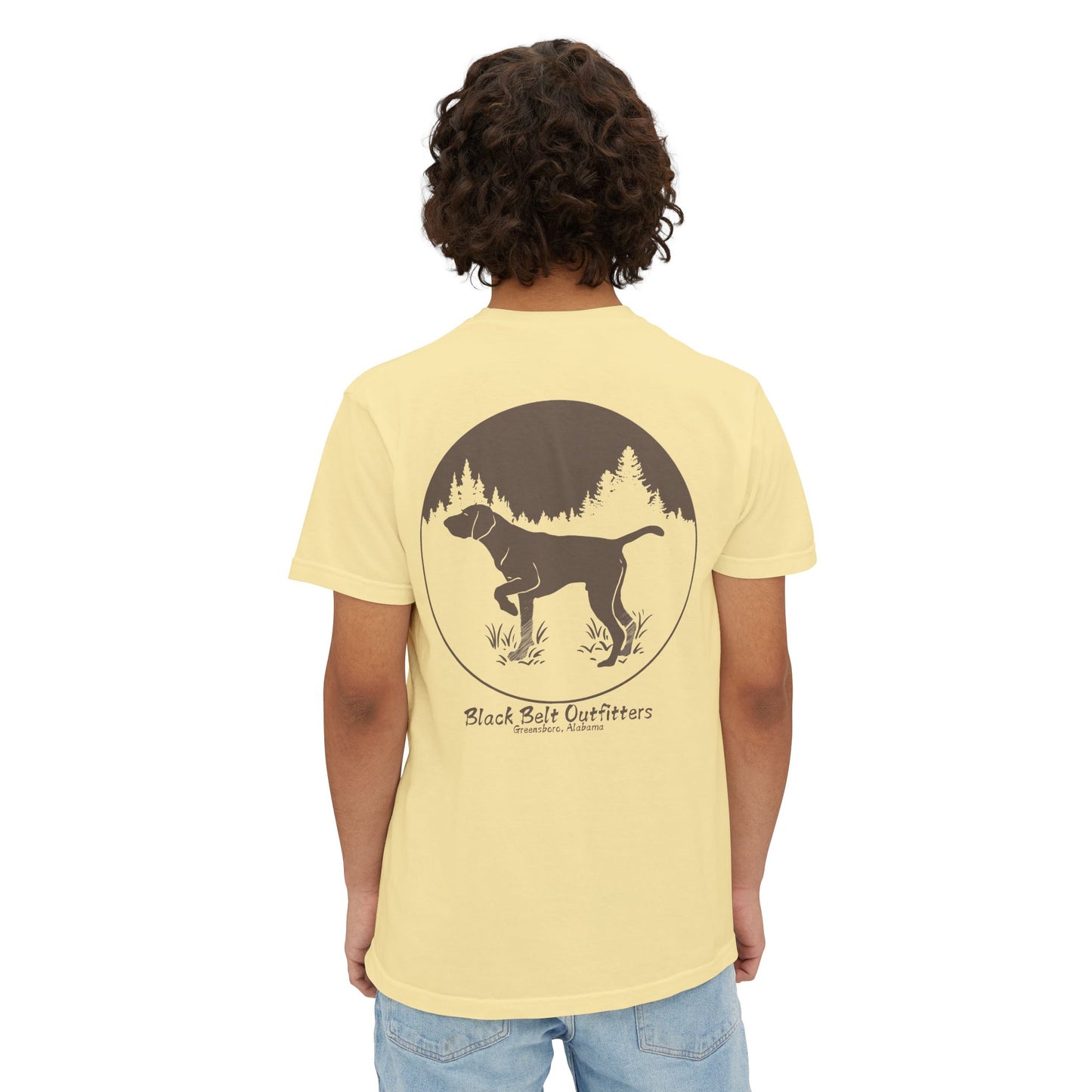 DEER HUNTING DOG (2) Unisex Heavy Cotton Pocket Tee