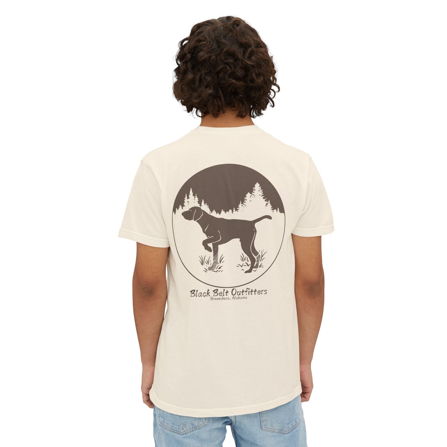 DEER HUNTING DOG (2) Unisex Heavy Cotton Pocket Tee