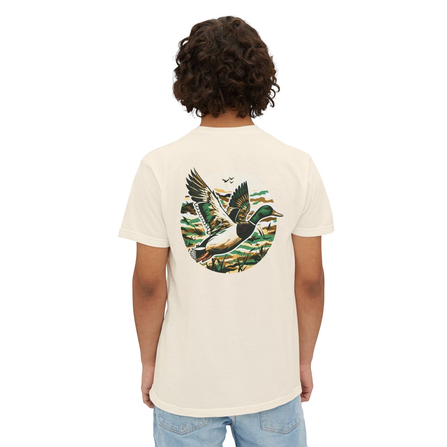 Black belt outfitters, duck hunting custom design hunting Unisex Garment-Dyed Pocket T-Shirt