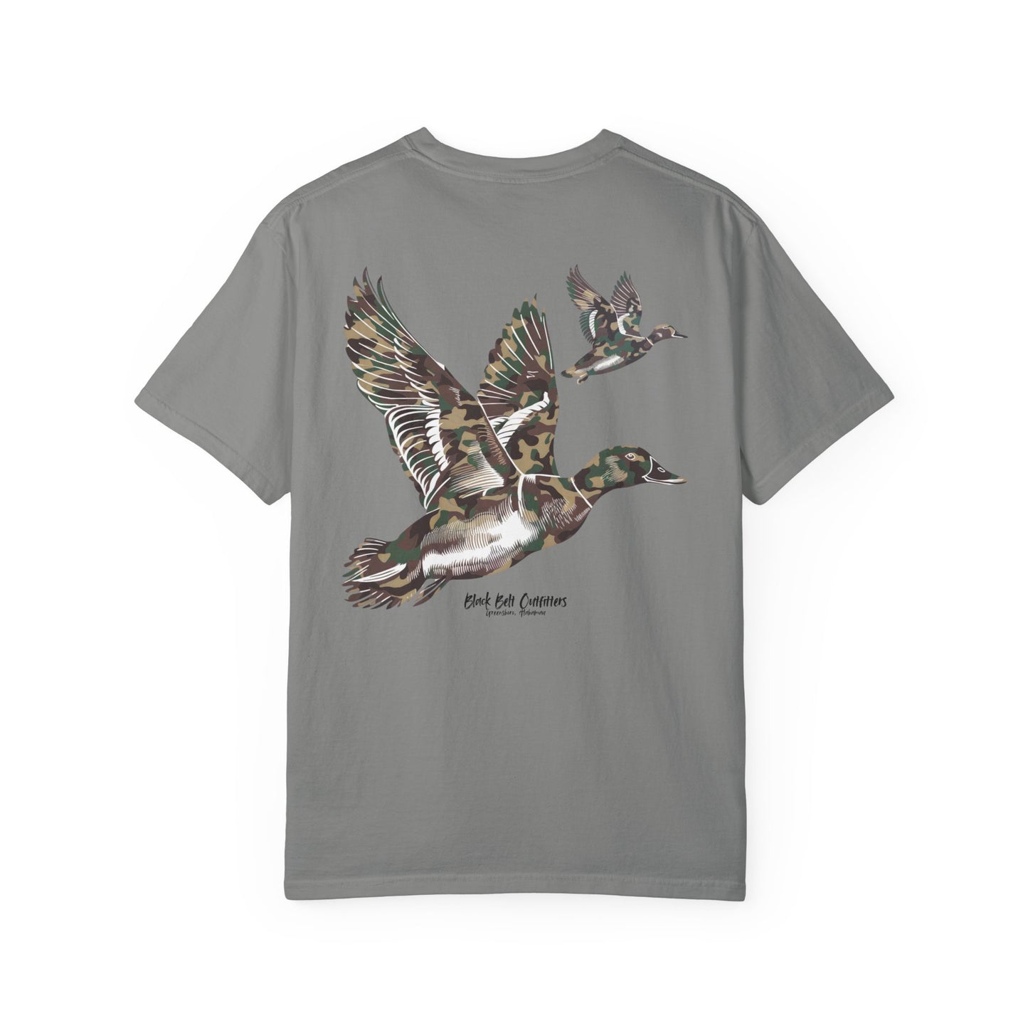 Camo Ducks Unisex Garment-Dyed T-shirt, Comfort Wear, Animal Lover Gift, Southerner Apparel,