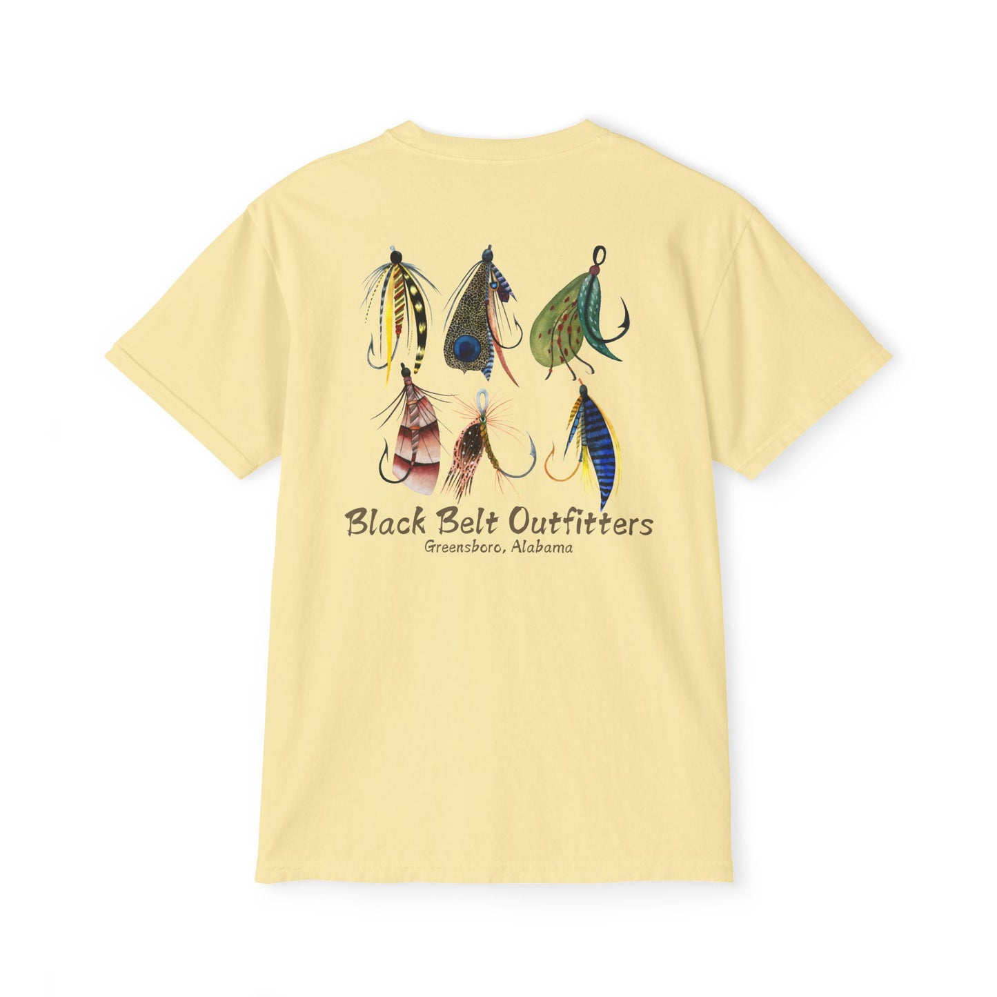 Black belt outfitters fishing lures Unisex Garment-Dyed Pocket T-Shirt