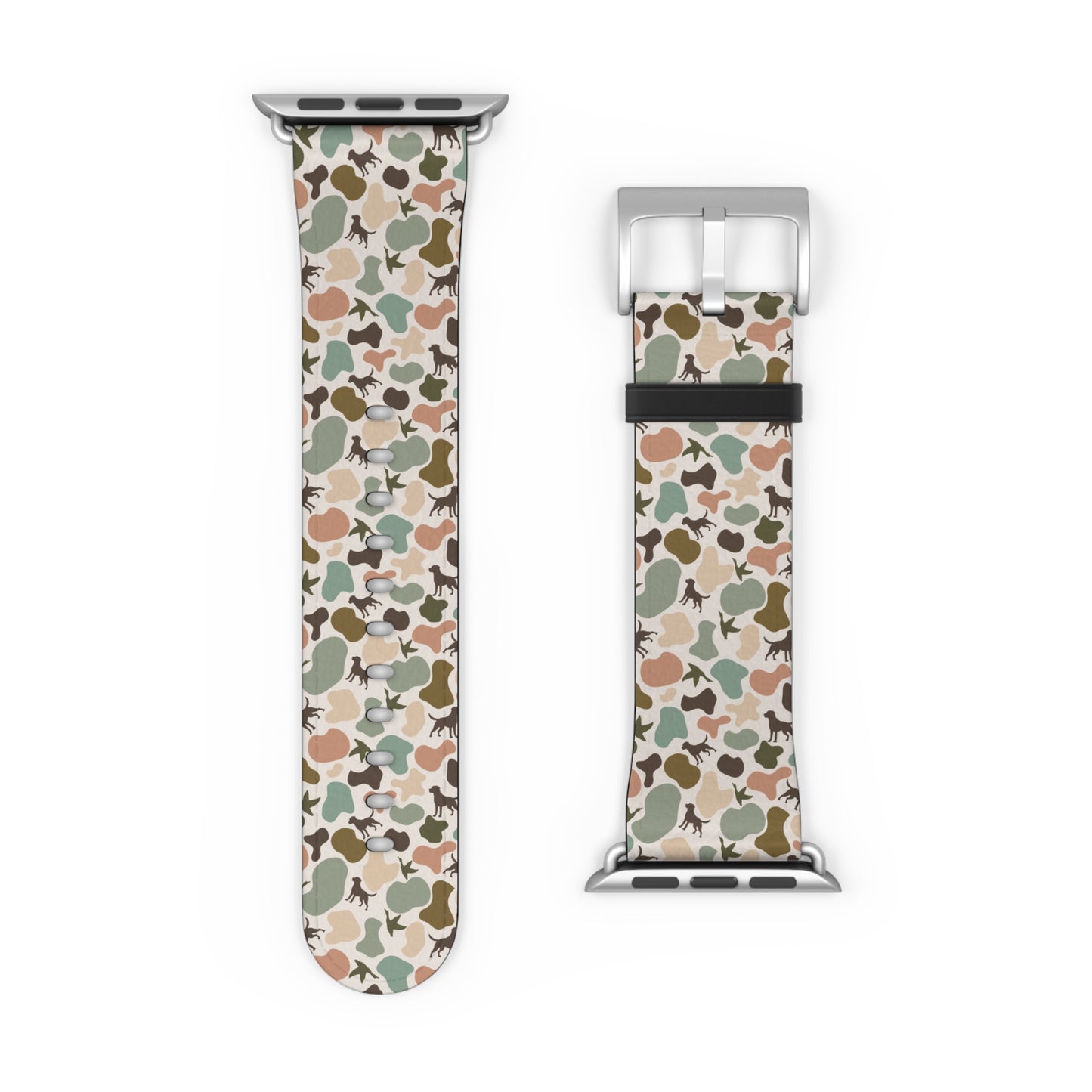 Old school camo duck and dog custom print Watch Band