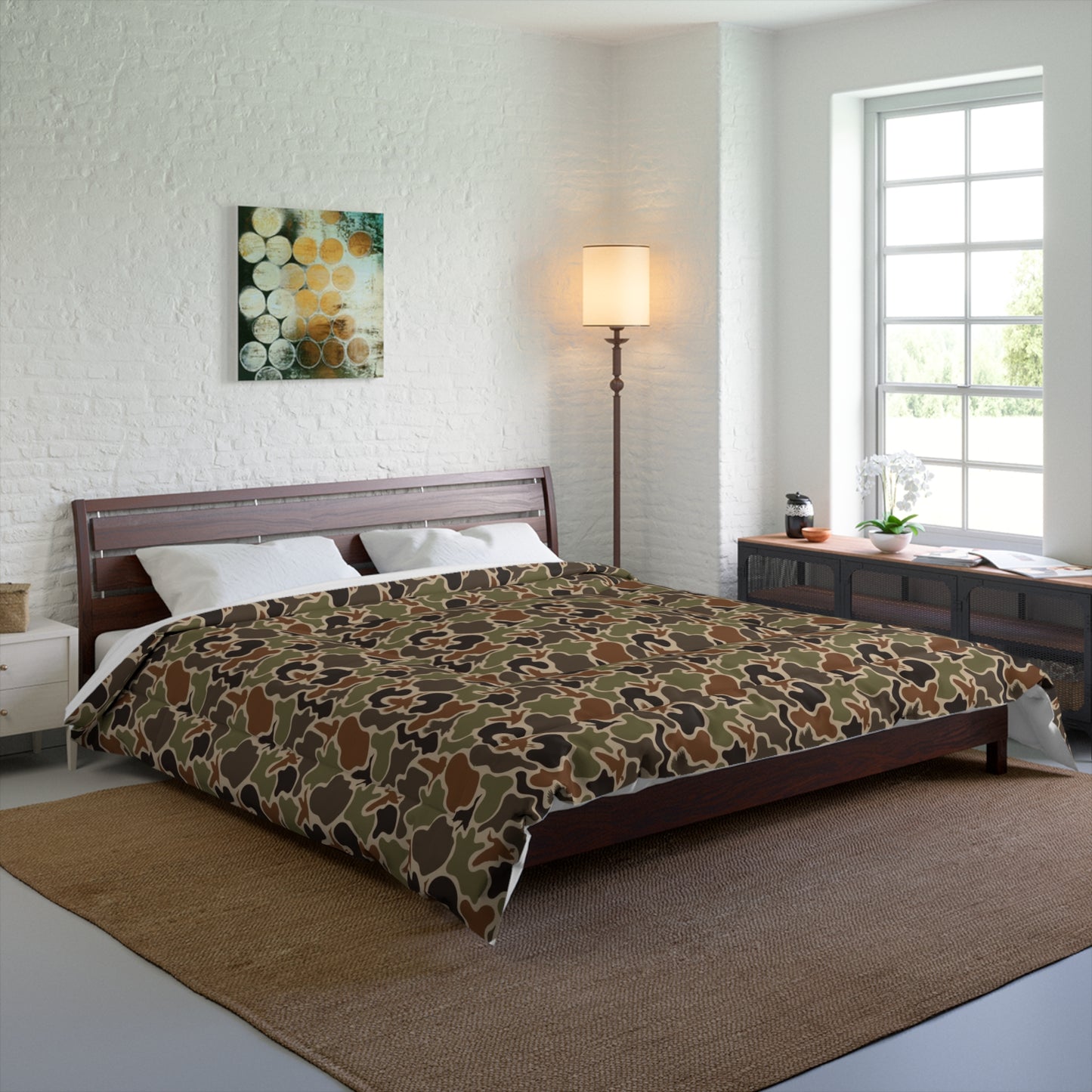 Duck Camo Comforter | Cozy Bedding for Home Decor, Camo Pattern Comforter, Modern Bedroom, Gift for Her, Unique Housewarming