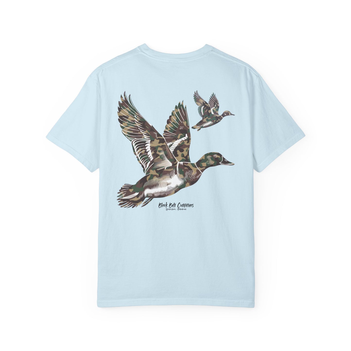 Camo Ducks Unisex Garment-Dyed T-shirt, Comfort Wear, Animal Lover Gift, Southerner Apparel,