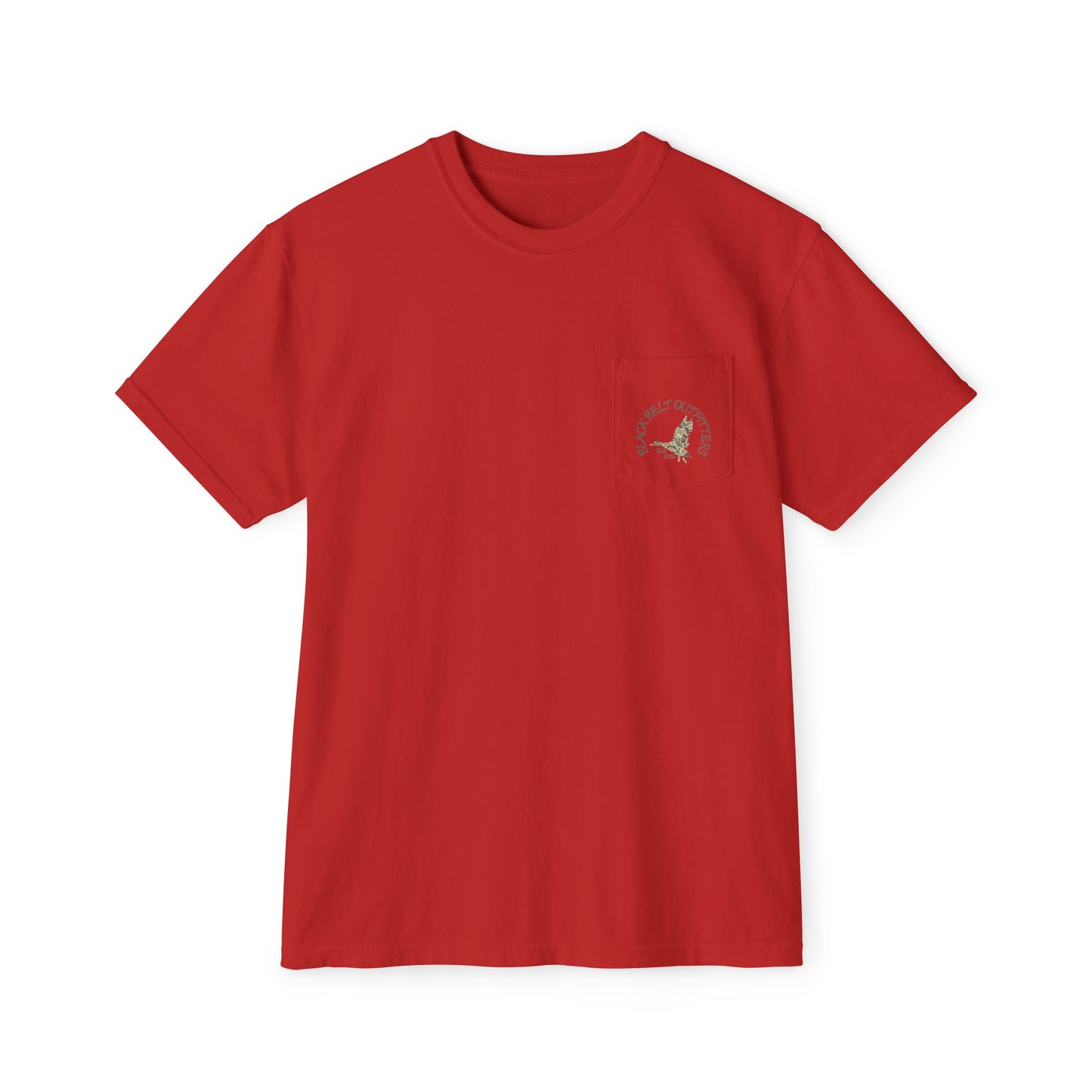 Black belt outfitters, duck hunting custom design hunting Unisex Garment-Dyed Pocket T-Shirt