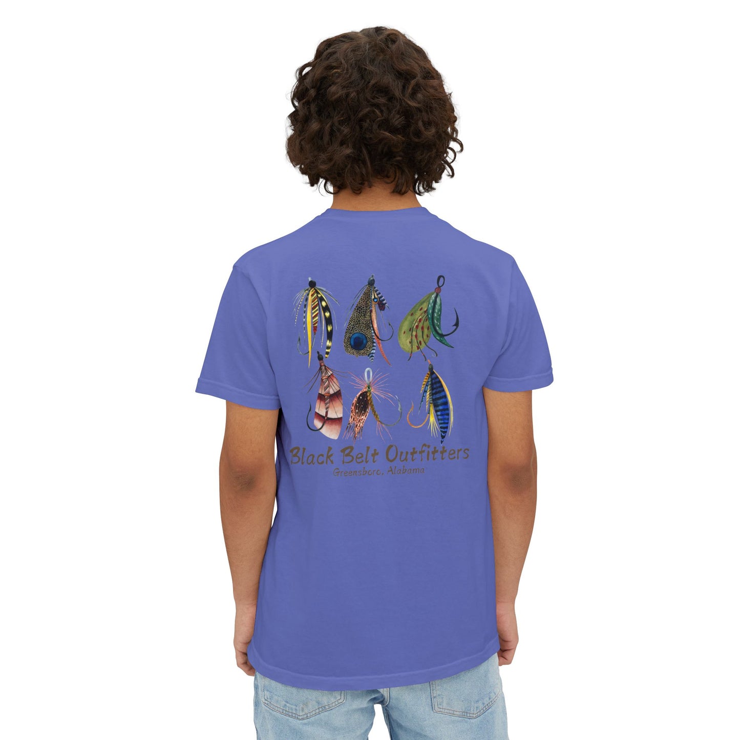 Black belt outfitters fishing lures Unisex Garment-Dyed Pocket T-Shirt