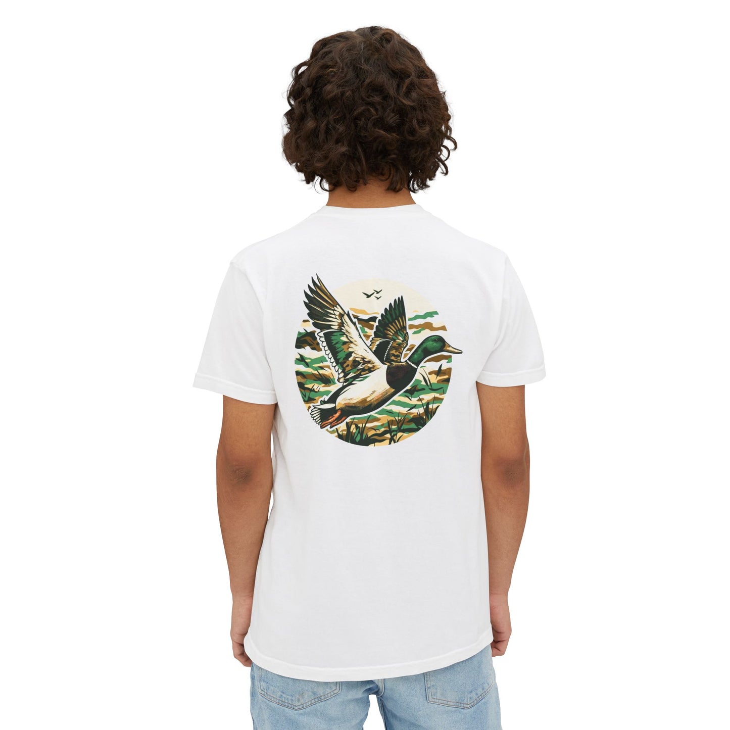 Black belt outfitters, duck hunting custom design hunting Unisex Garment-Dyed Pocket T-Shirt