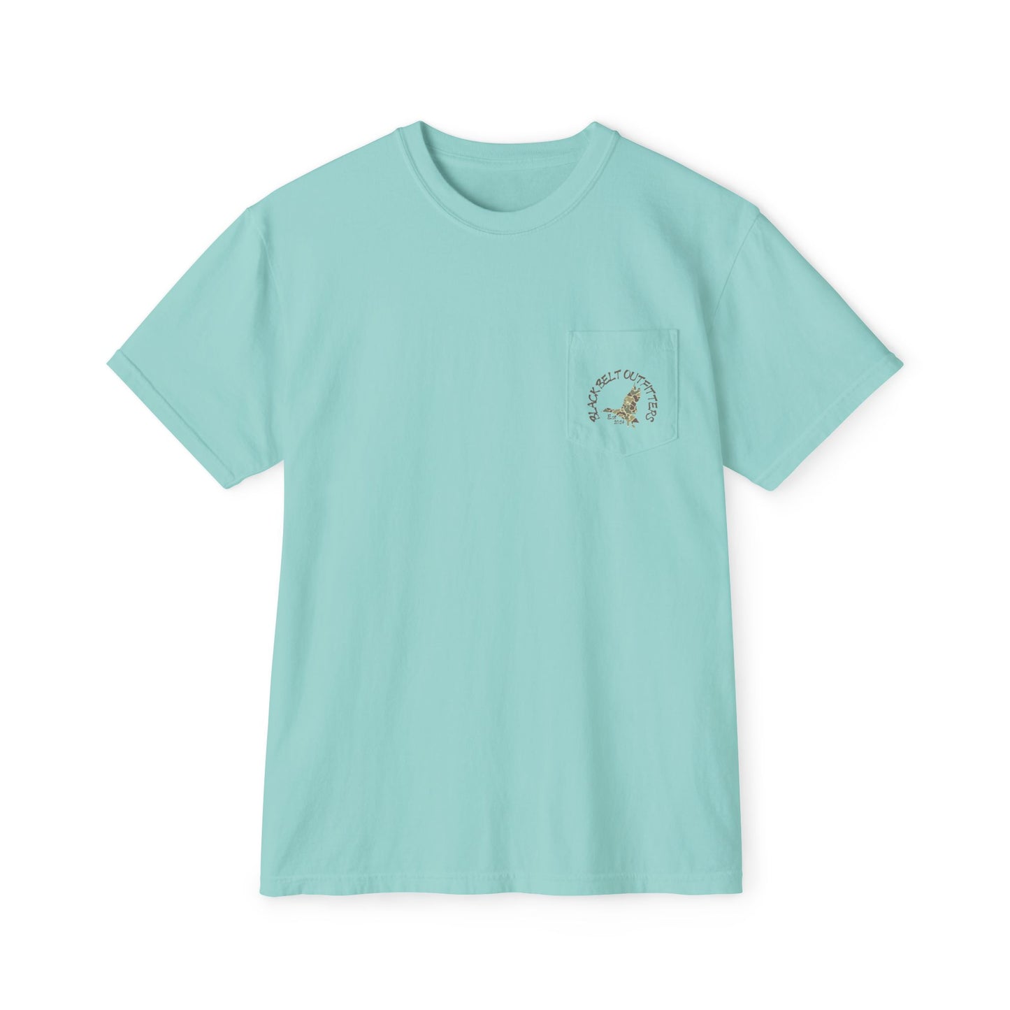 Black belt outfitters, duck hunting custom design hunting Unisex Garment-Dyed Pocket T-Shirt