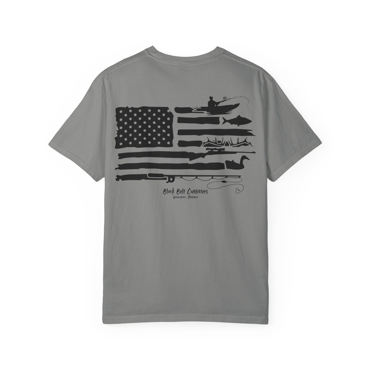 Hunting American Flag Unisex T-Shirt, Perfect for Gifts, Father's Day, Golf Events, Casual Wear, Comfortable Tee