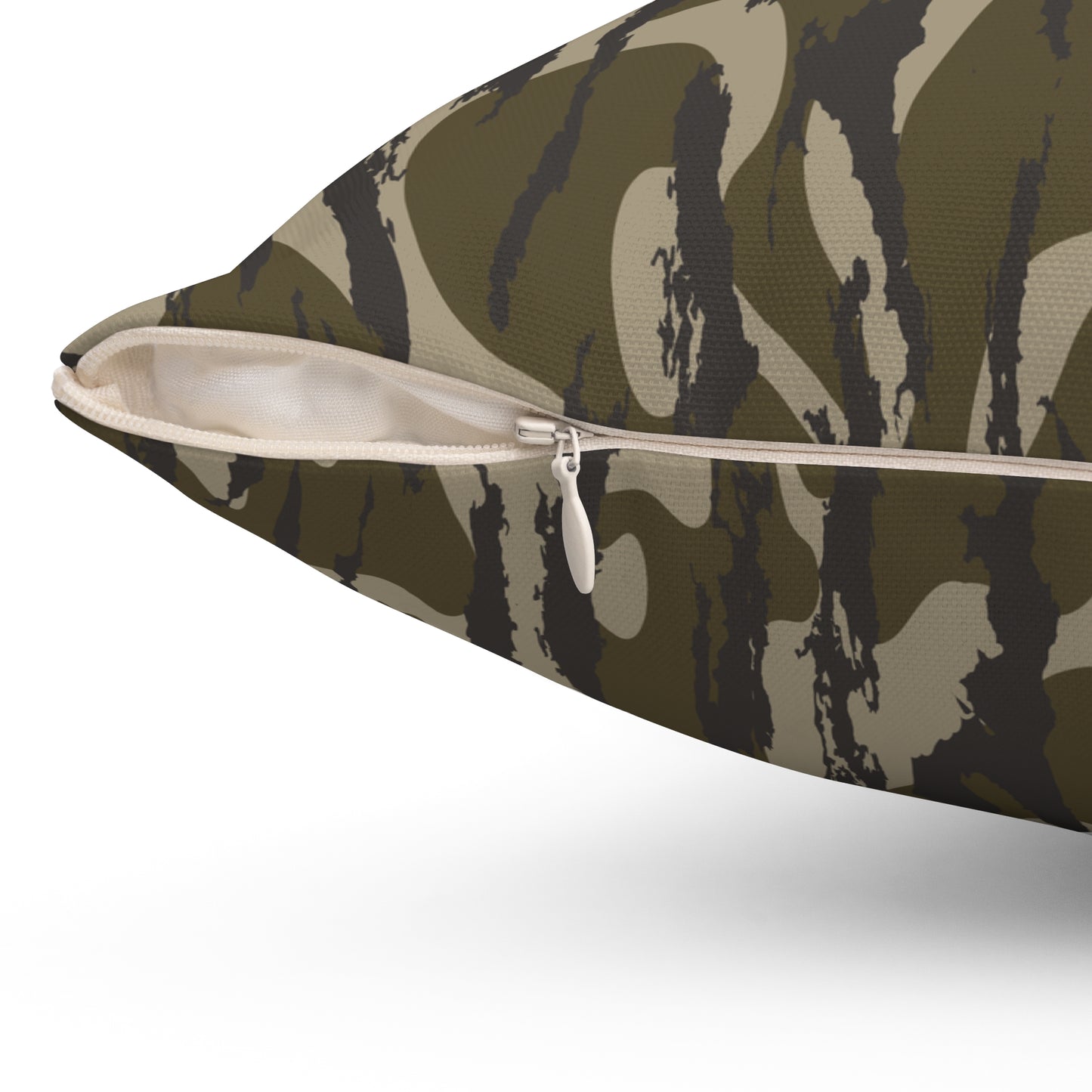 Bottomland Camo Decorative Pillow, Military Style Home Decor, Throw Cushion for Living Room or Bedroom, Unique Gift Idea, Nature Inspired