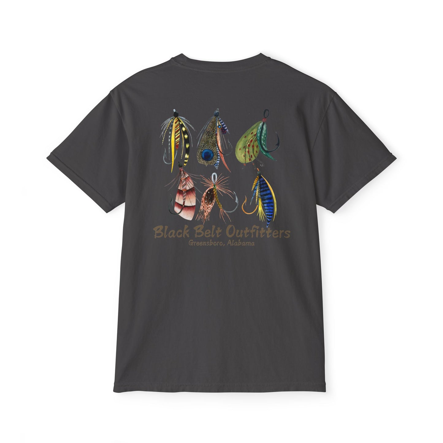Black belt outfitters fishing lures Unisex Garment-Dyed Pocket T-Shirt