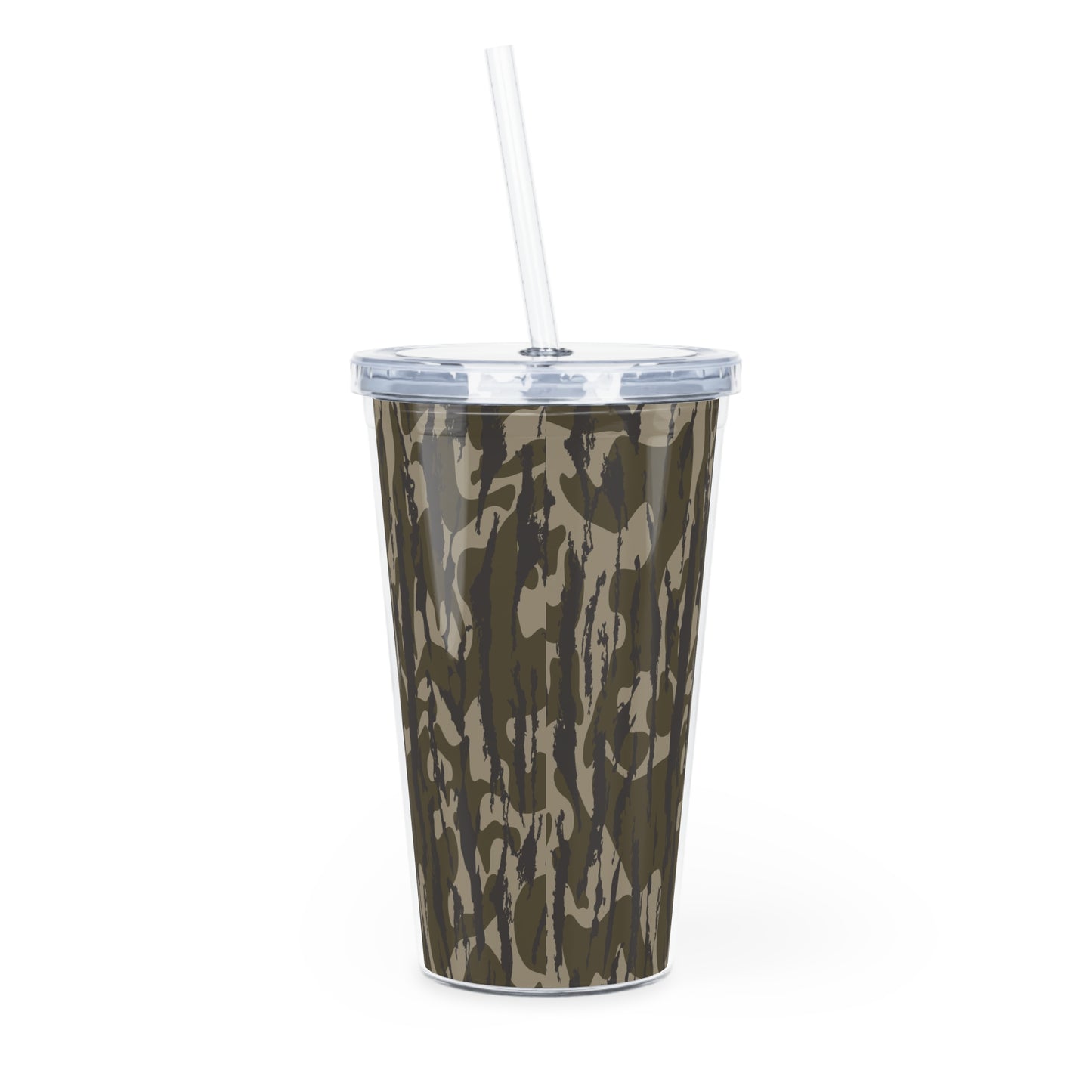 Bottomland Camo Plastic Tumbler w/ Straw, Outdoor Adventure, Travel Mug, Sports Drink Container, Gifts for Nature Lovers, Hunting Accessory