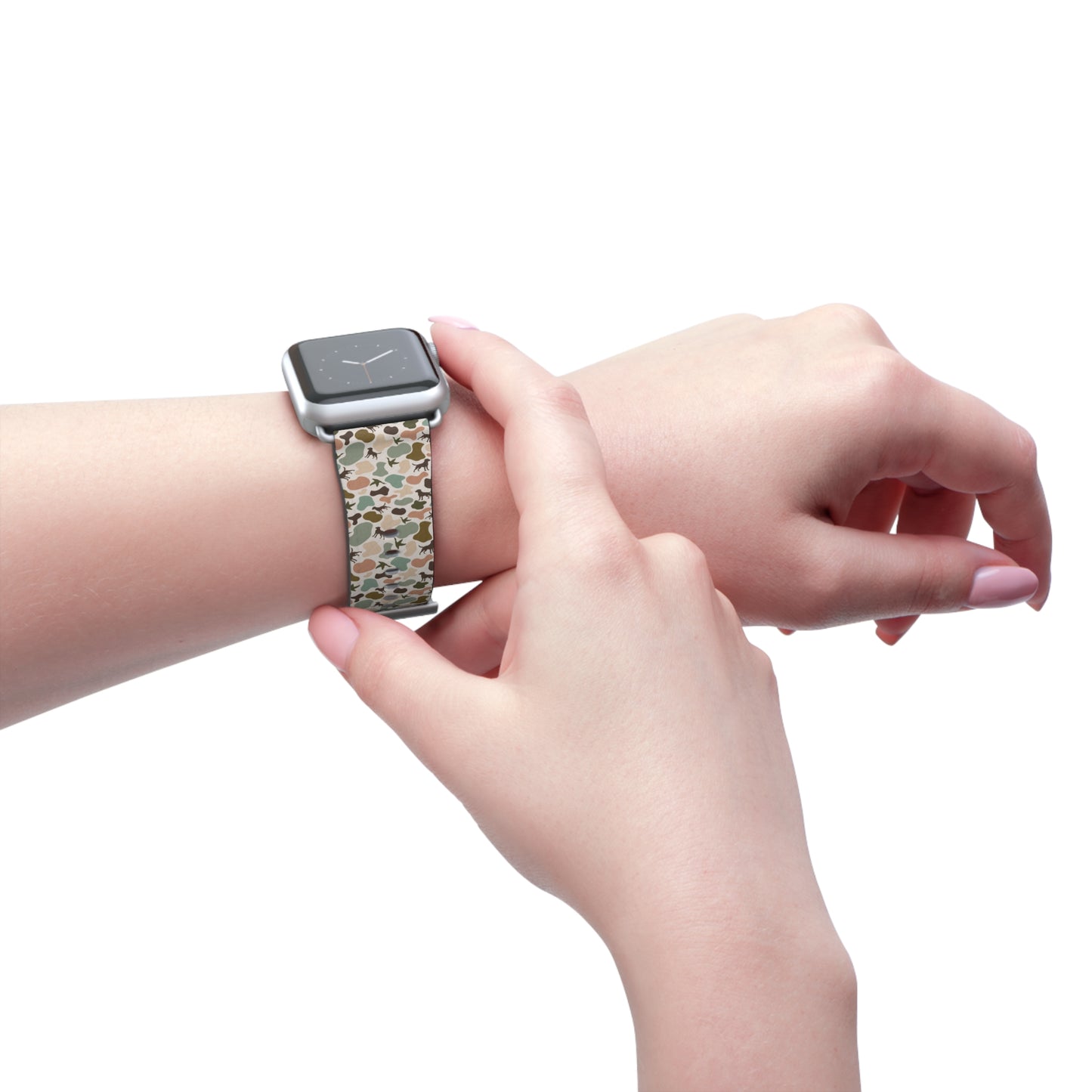 Old school camo duck and dog custom print Watch Band