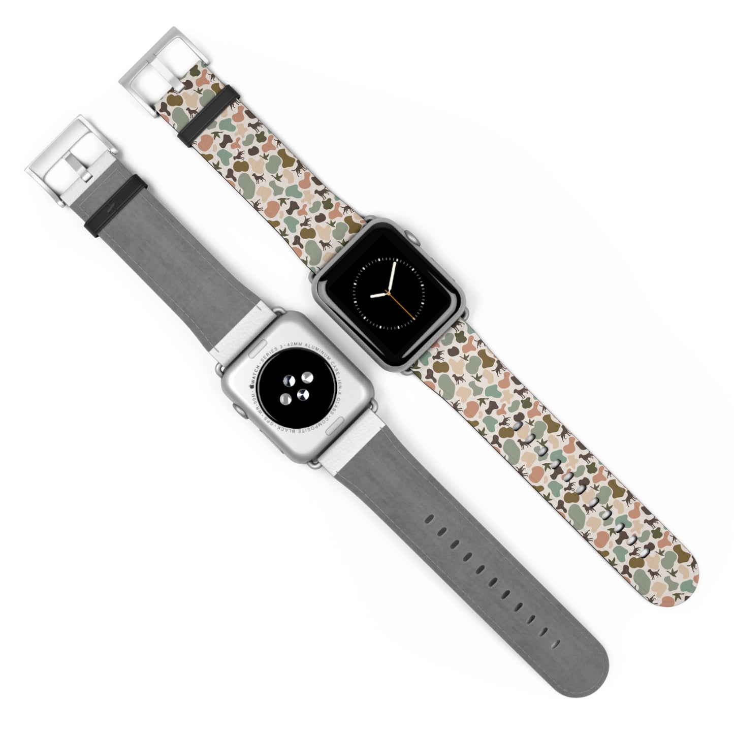 Old school camo duck and dog custom print Watch Band