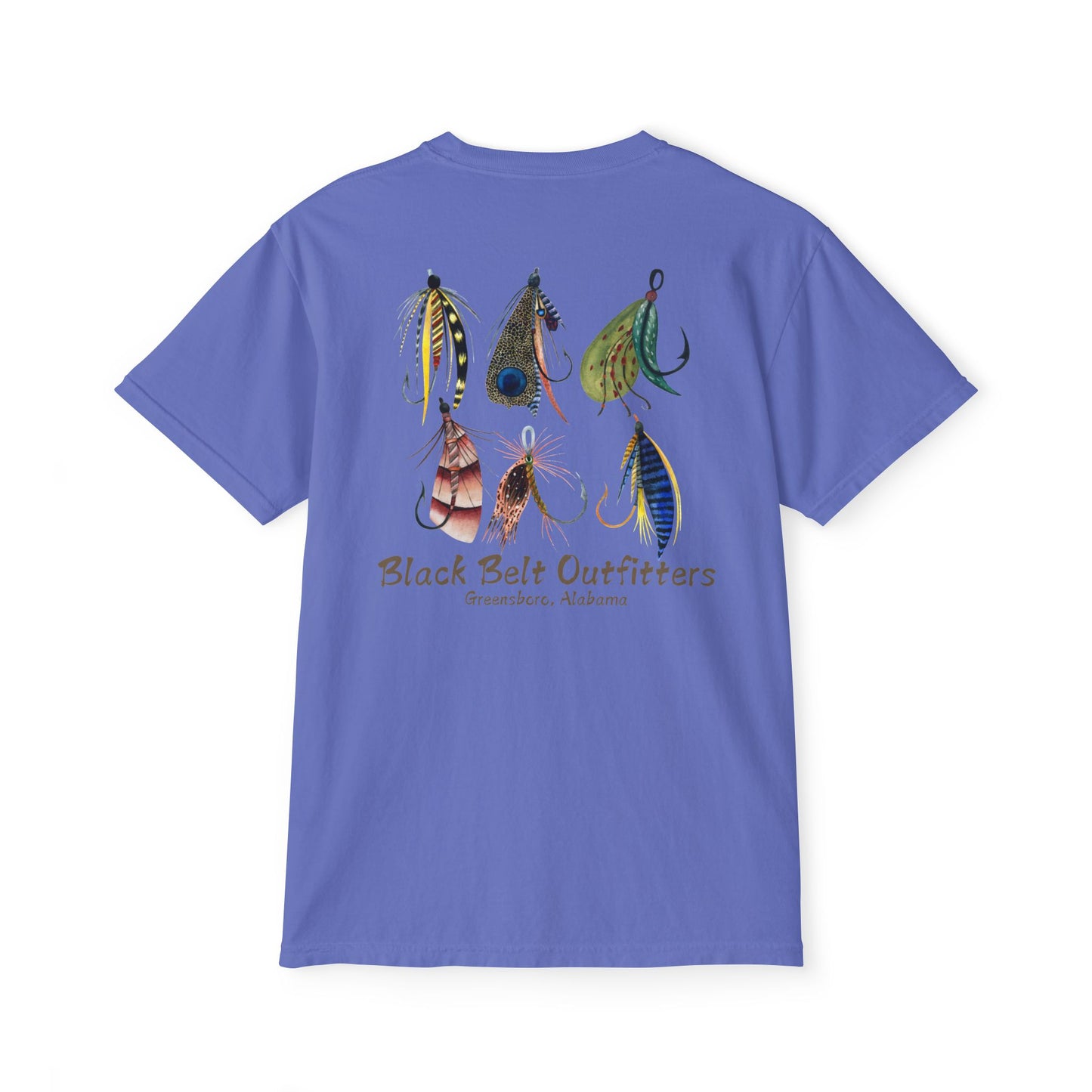 Black belt outfitters fishing lures Unisex Garment-Dyed Pocket T-Shirt