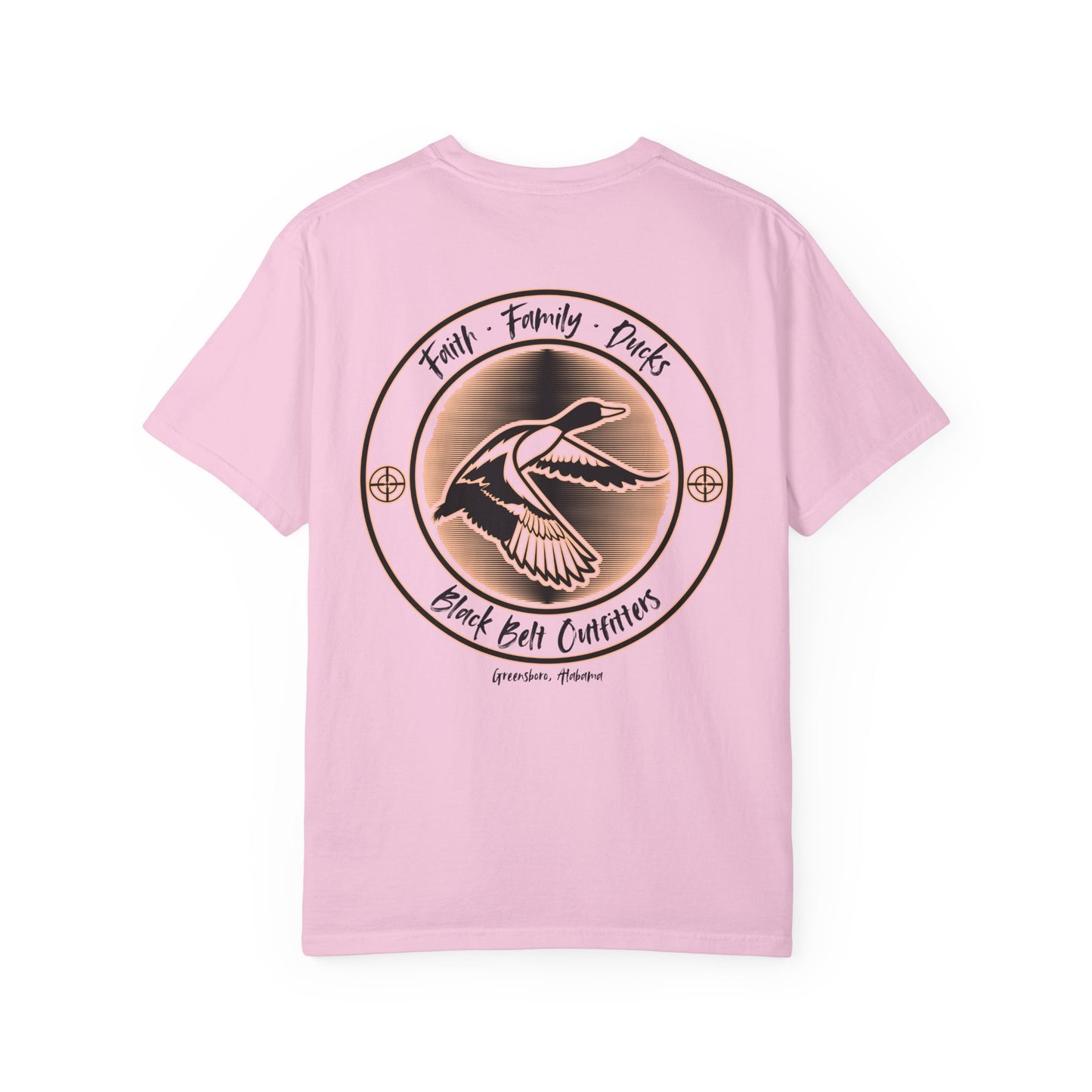 Faith Family Ducks Unisex Garment-Dyed Pocket T-Shirt