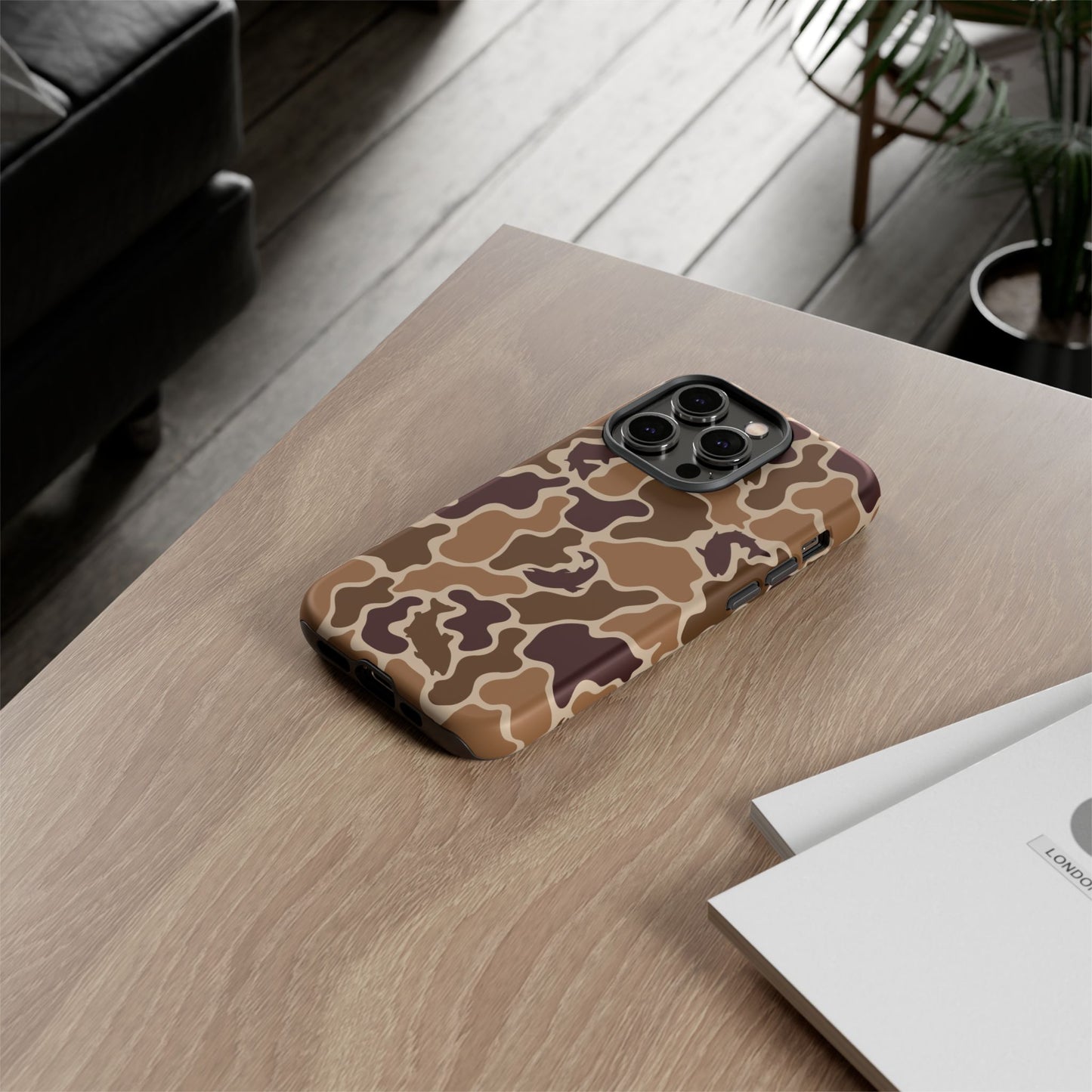 Brown Shark Camo design Tough Cases