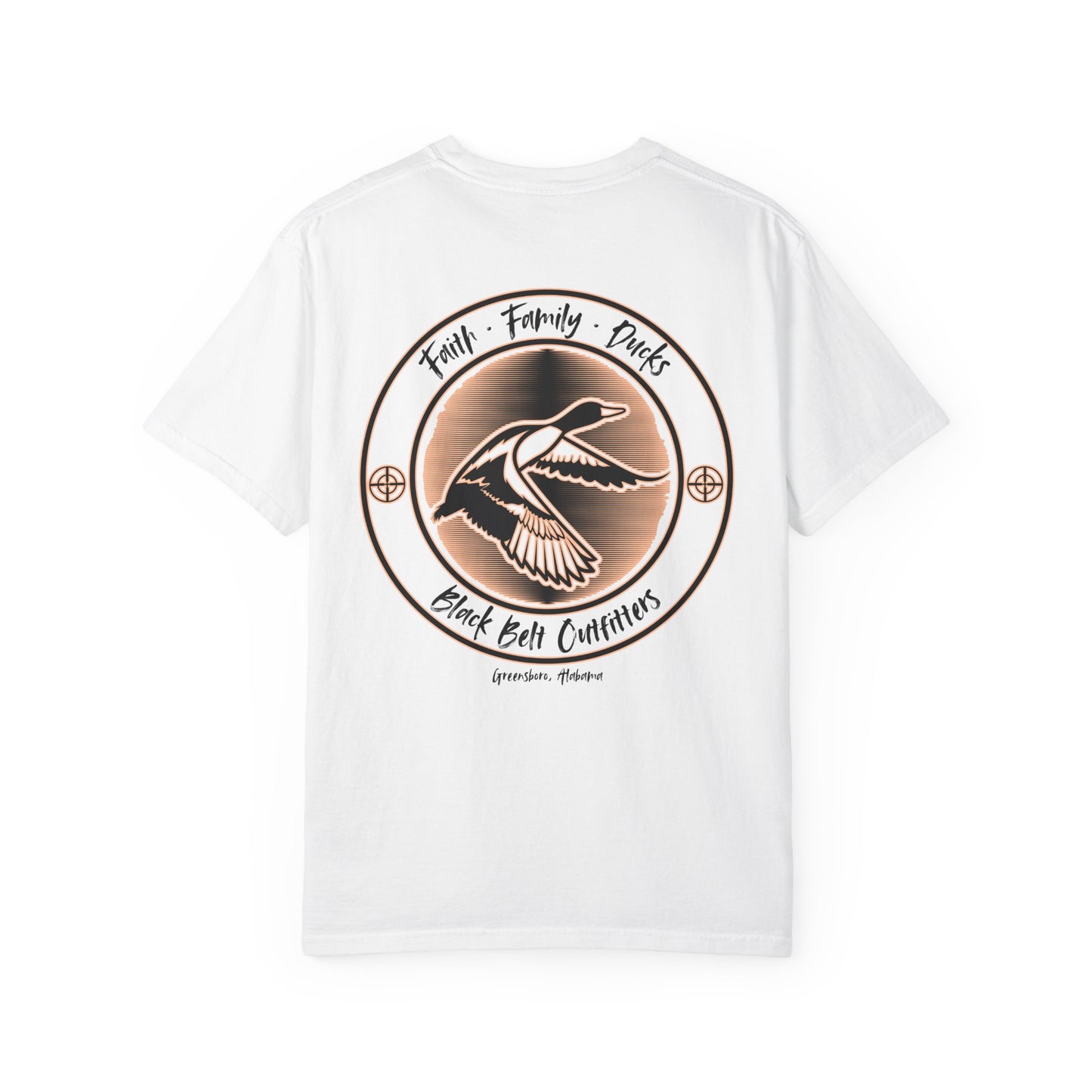 Faith Family Ducks Unisex Garment-Dyed Pocket T-Shirt