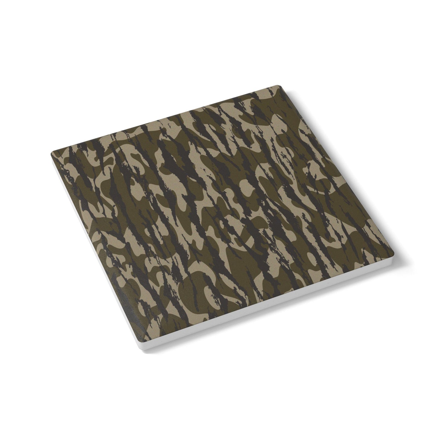 Bottomland Camo Ceramic Coaster Set, Eco-Friendly Drinkware, Rustic Home Decor, Perfect for Military Enthusiasts, Gift for Dad