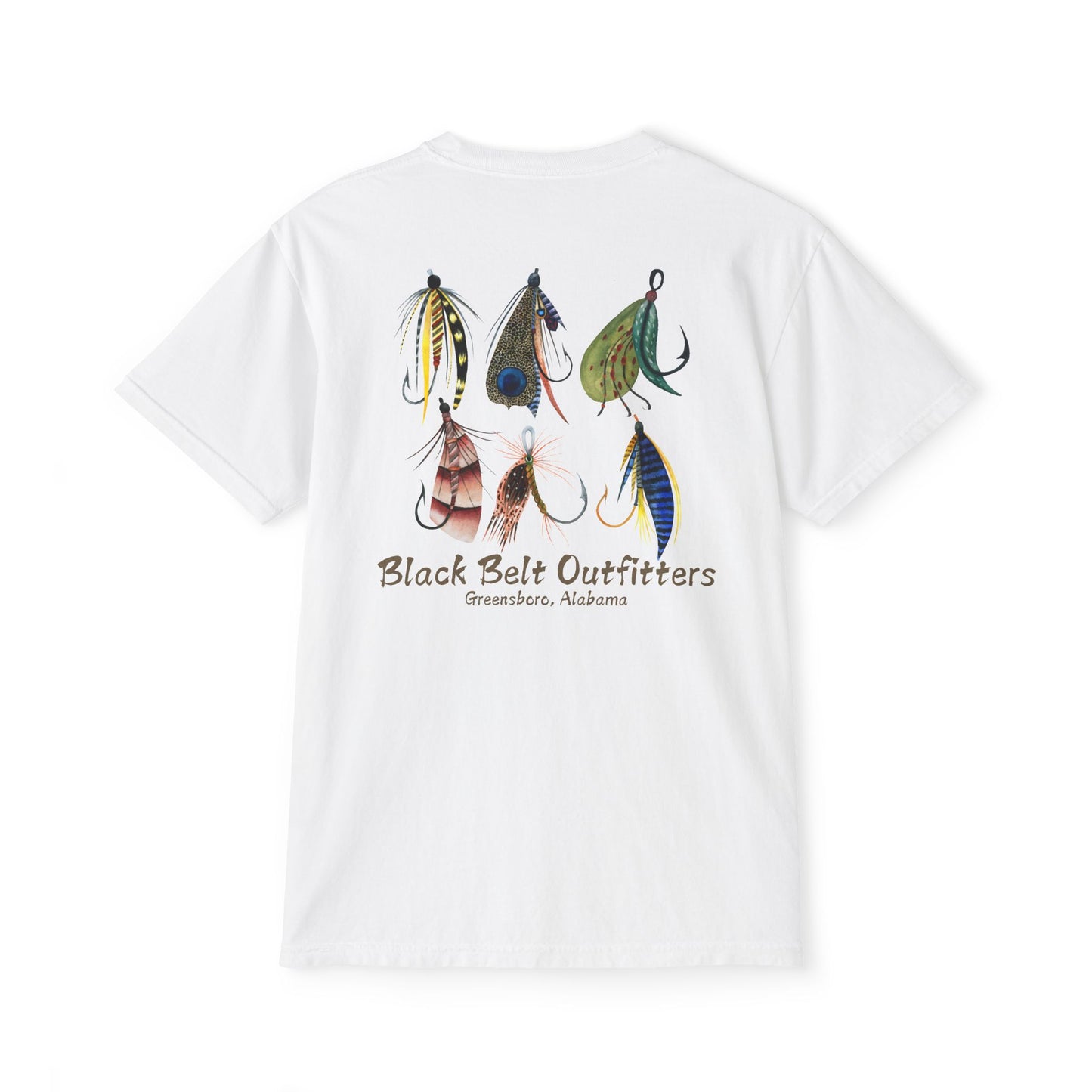 Black belt outfitters fishing lures Unisex Garment-Dyed Pocket T-Shirt