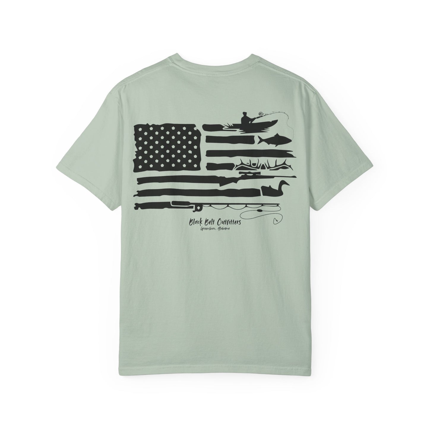 Hunting American Flag Unisex T-Shirt, Perfect for Gifts, Father's Day, Golf Events, Casual Wear, Comfortable Tee