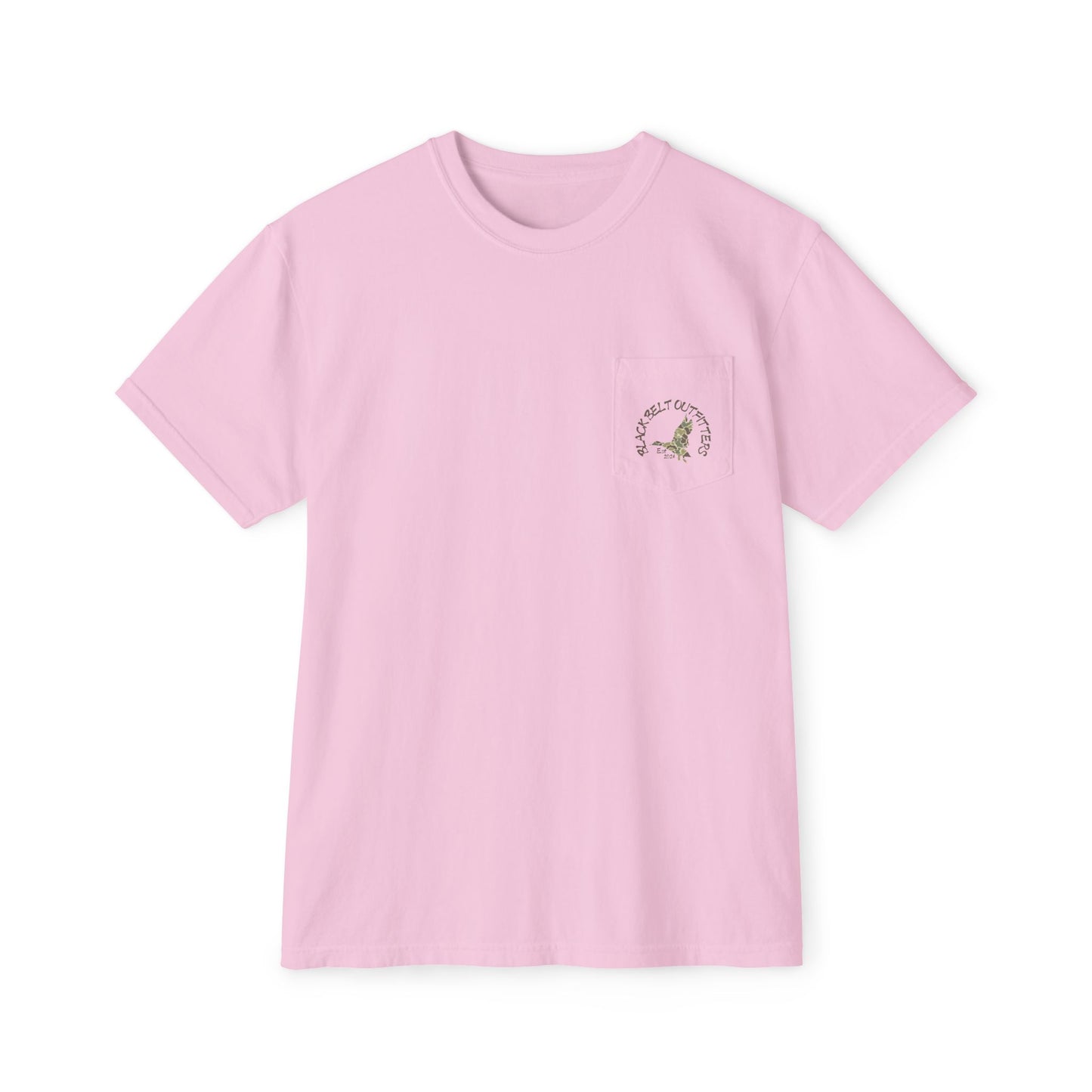 Black belt outfitters, duck hunting custom design hunting Unisex Garment-Dyed Pocket T-Shirt