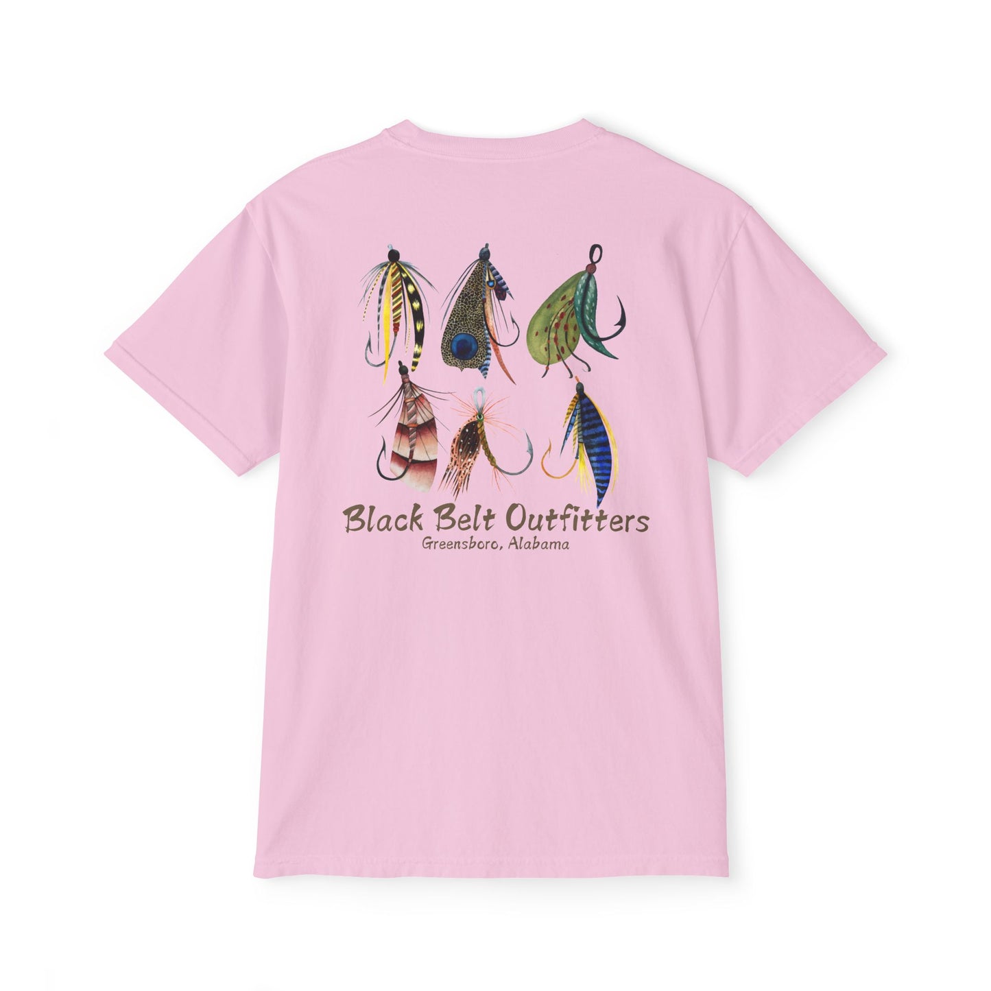 Black belt outfitters fishing lures Unisex Garment-Dyed Pocket T-Shirt
