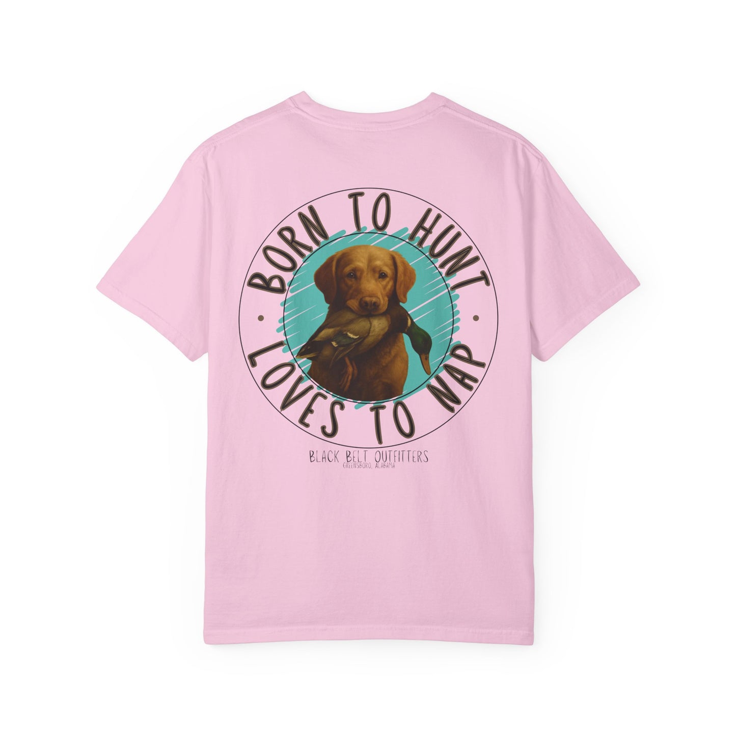 Duck Dog, Born to Hunt - Loves to Nap Unisex T-Shirt, Perfect for Gifts, Father's Day, Golf Events, Casual Wear, Comfortable Tee