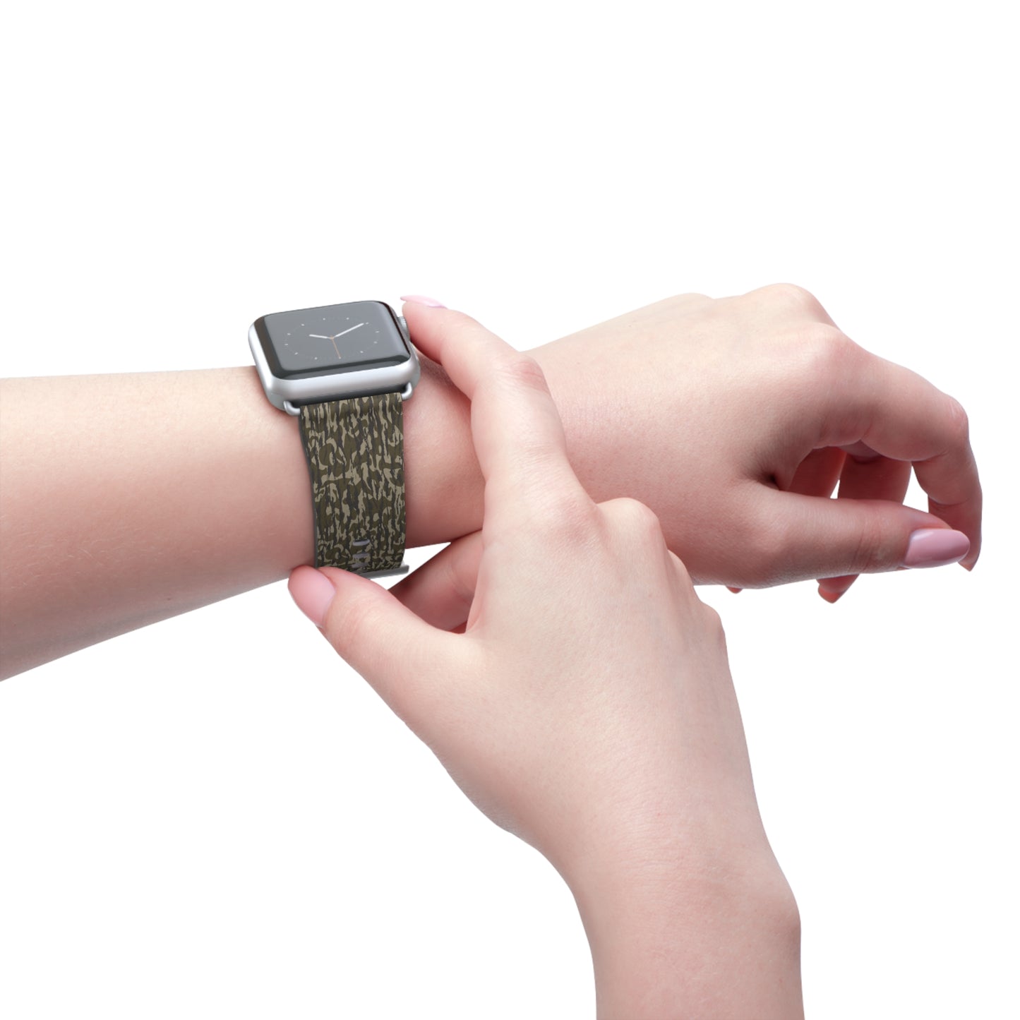 Bottomland Camo Watch Band, Trendy Accessory, Men's Gift, Unisex Style, Perfect for Outdoor Activities, Unique Fashion