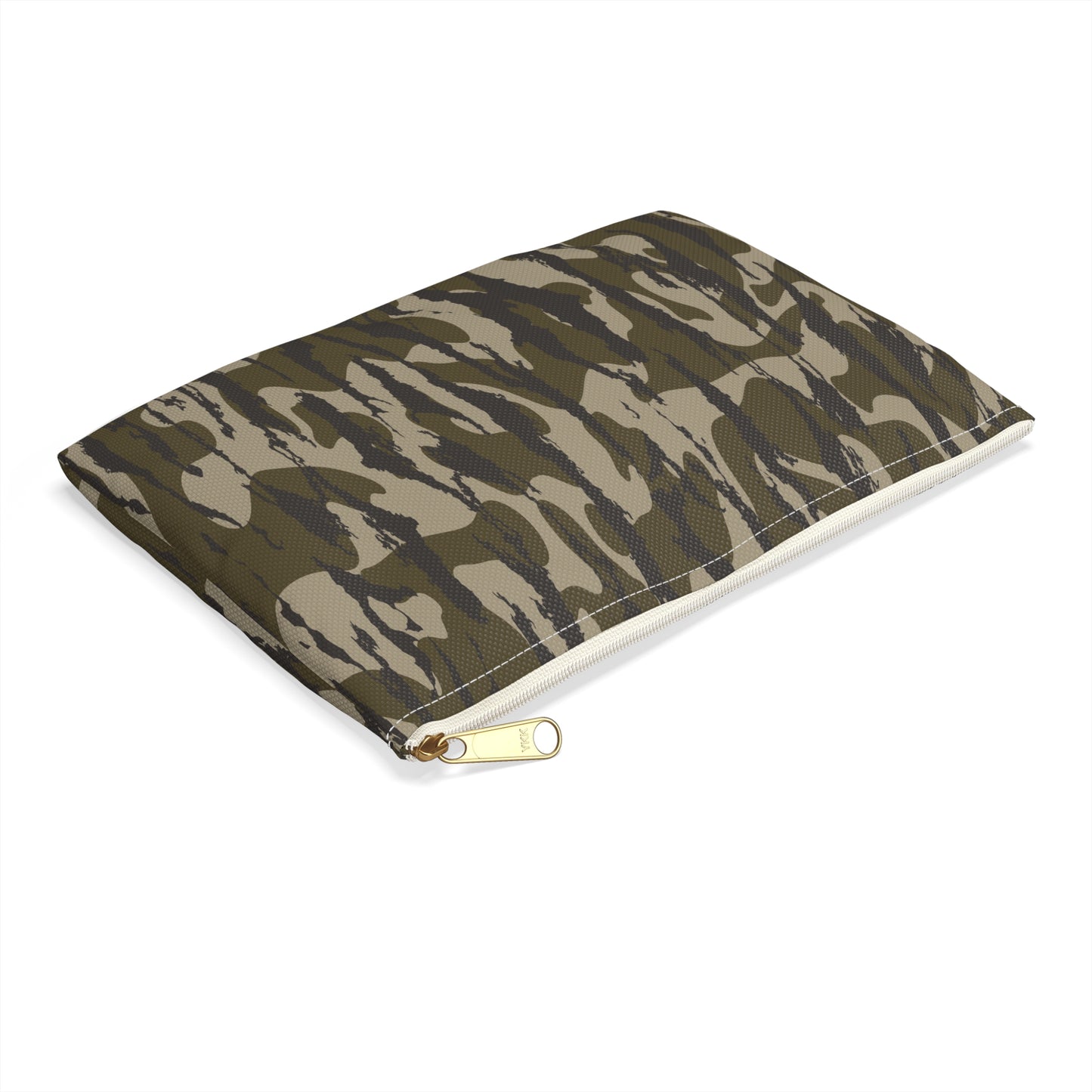 Bottomland Zip Pouch, Stylish Camo Makeup Bag, Travel Organizer, Army Green Zipper Pouch, Gift for Her, Storage Solution