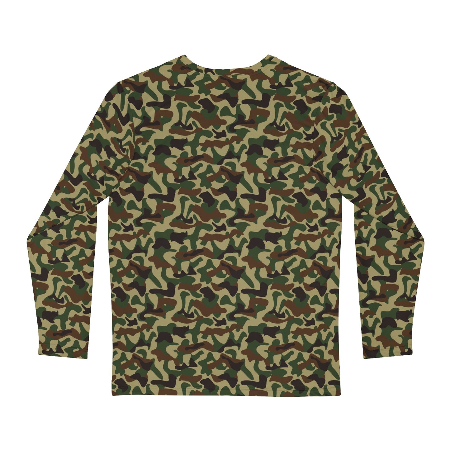 Retro camo print Men's Long Sleeve Shirt (AOP)