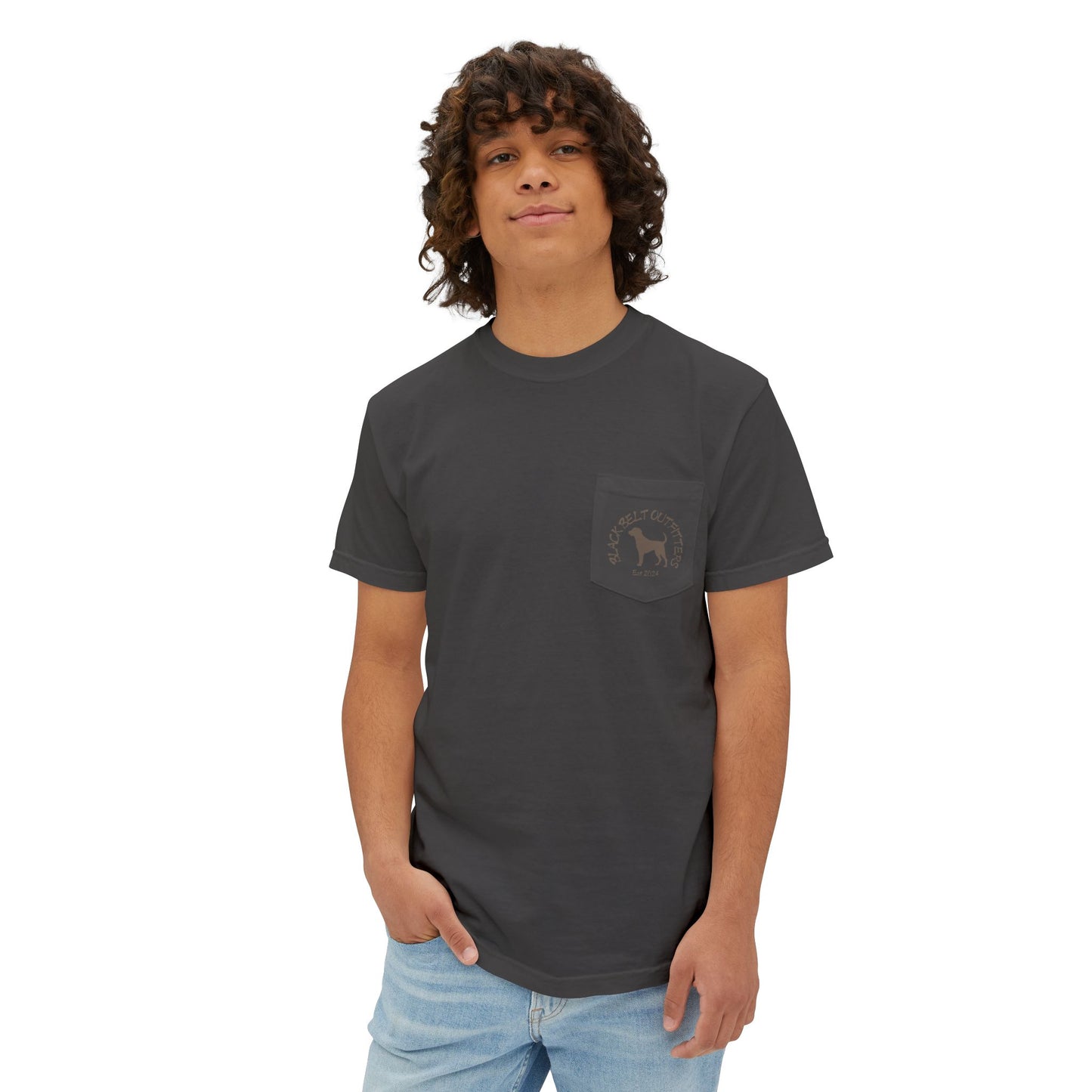 Black belt outfitters Fishing Poles Heart Unisex Garment-Dyed Pocket T-Shirt