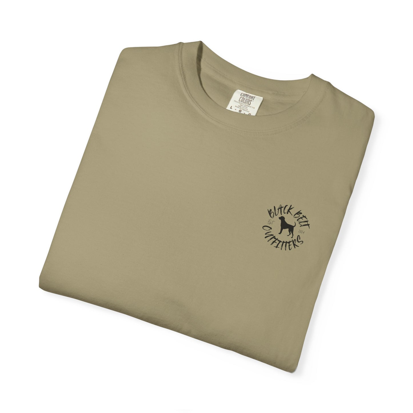 Black Belt Outfitters Camo Logo Unisex Garment-Dyed Pocket T-Shirt