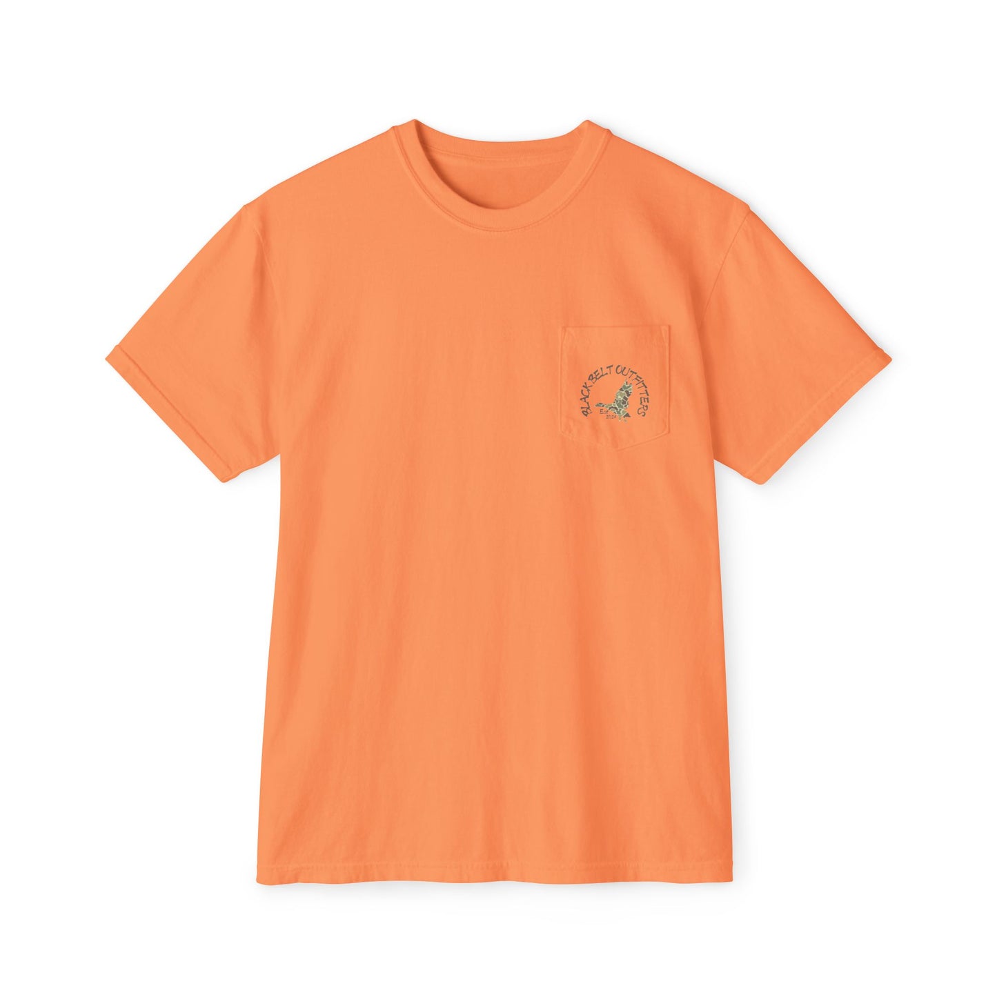 Black belt outfitters, duck hunting custom design hunting Unisex Garment-Dyed Pocket T-Shirt