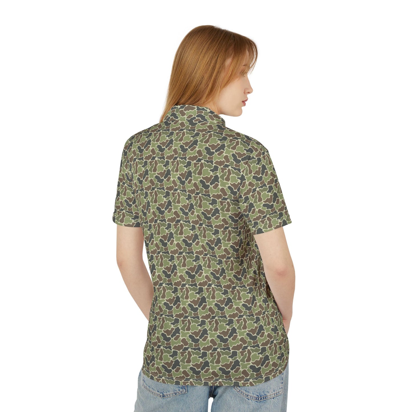 Old School Camo Unisex Polo Shirt, Casual Wear, Outdoor Adventures, Gift for Him, Summer Look