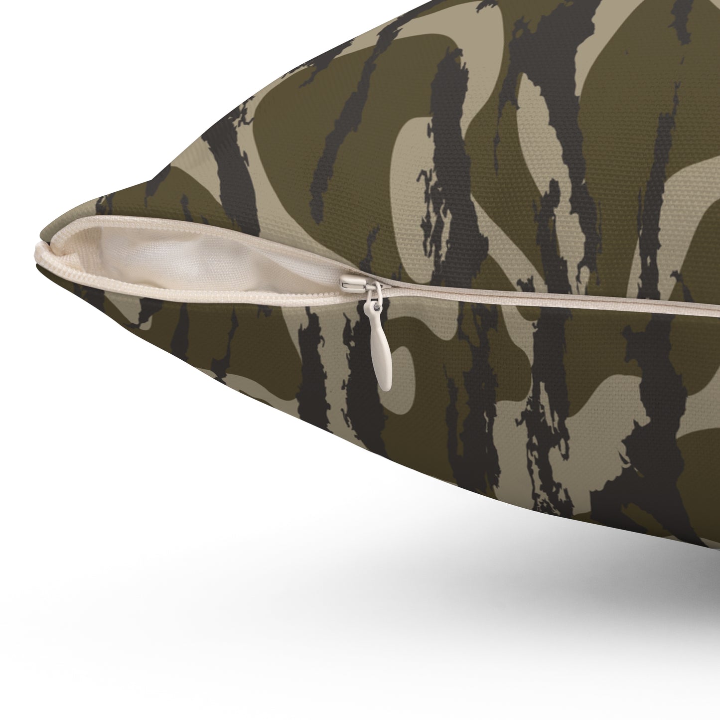 Bottomland Camo Decorative Pillow, Military Style Home Decor, Throw Cushion for Living Room or Bedroom, Unique Gift Idea, Nature Inspired