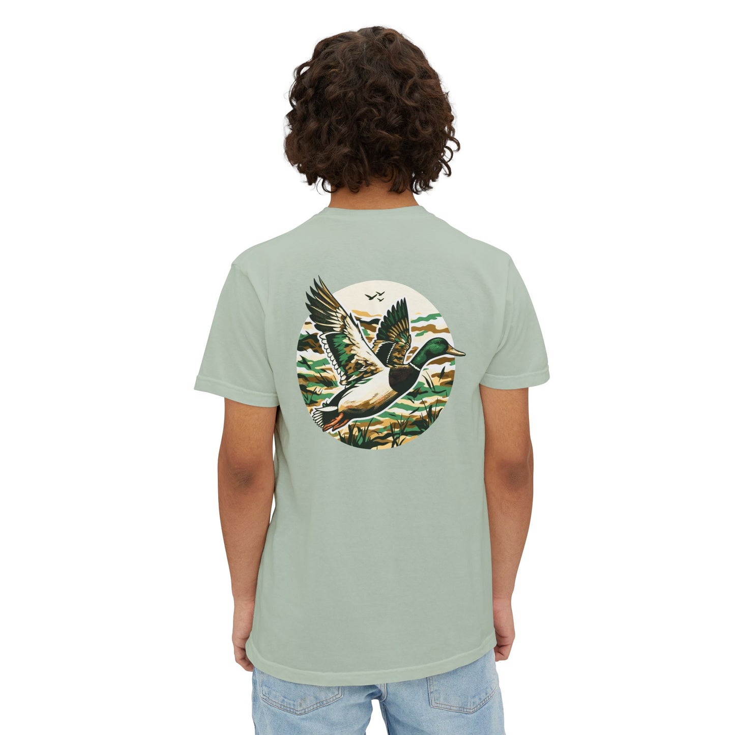 Black belt outfitters, duck hunting custom design hunting Unisex Garment-Dyed Pocket T-Shirt