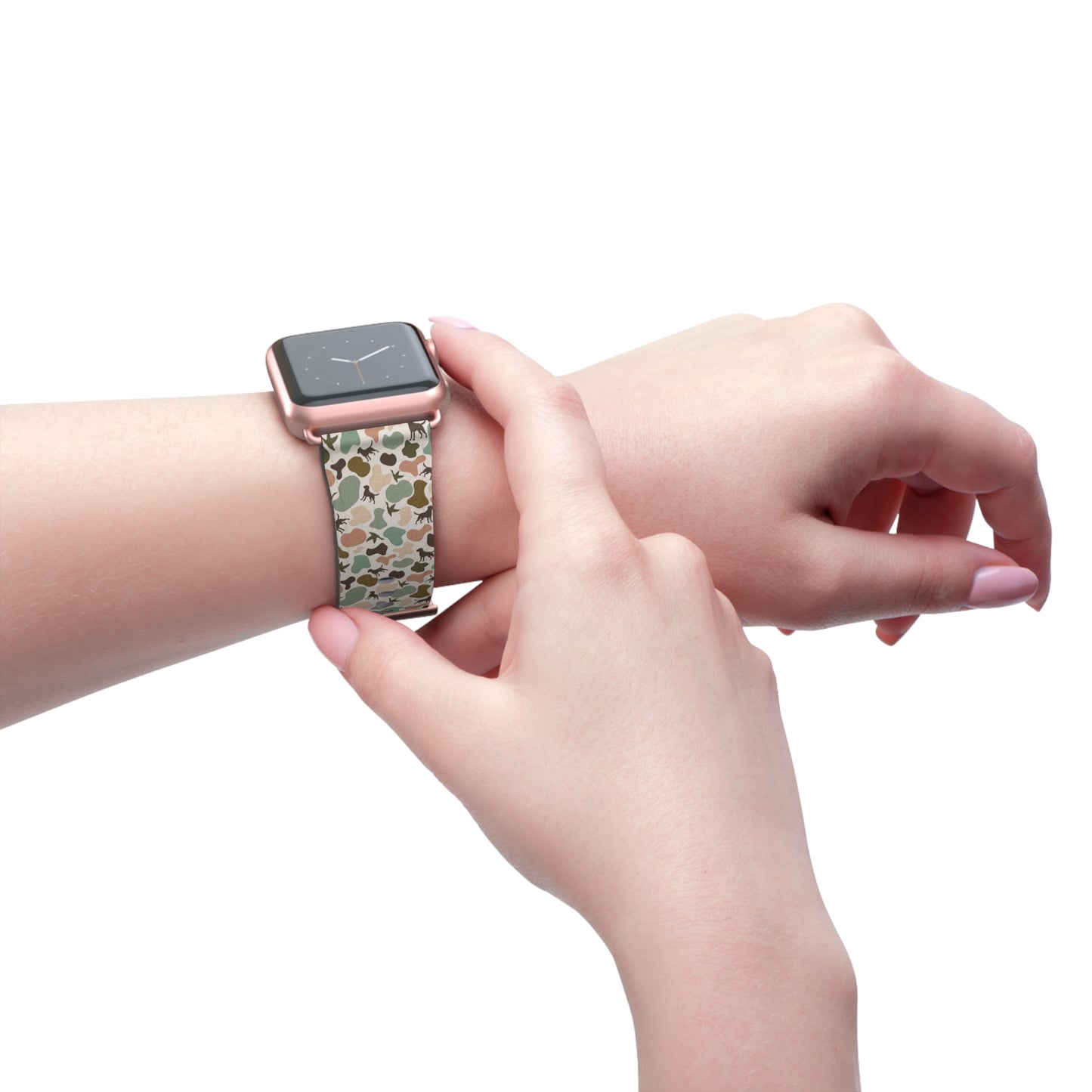 Old school camo duck and dog custom print Watch Band