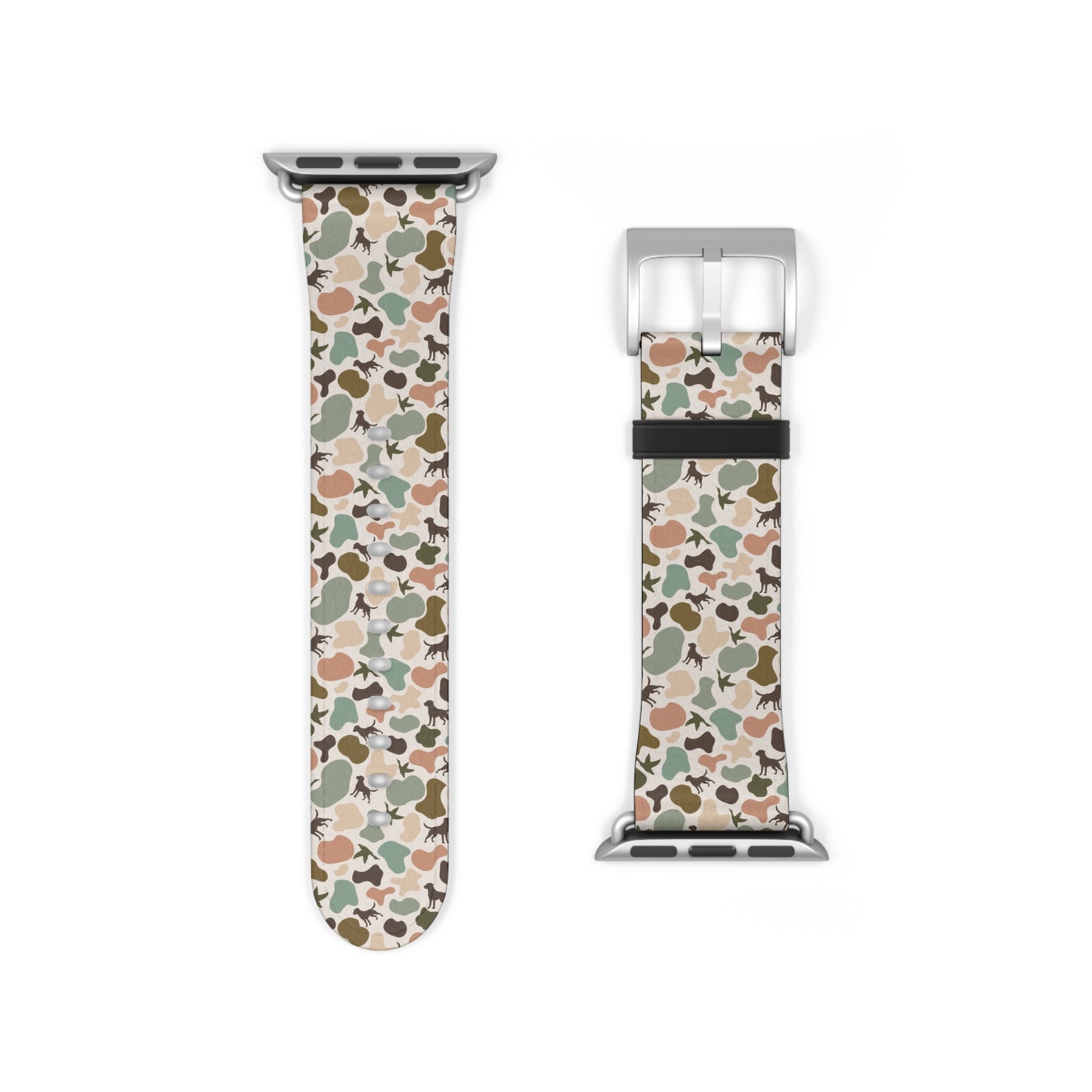 Old school camo duck and dog custom print Watch Band
