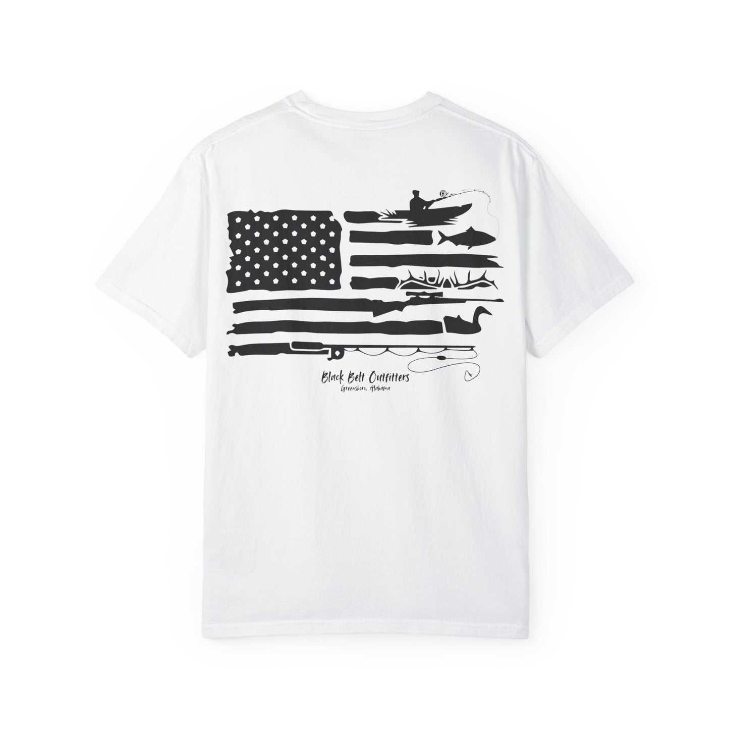 Hunting American Flag Unisex T-Shirt, Perfect for Gifts, Father's Day, Golf Events, Casual Wear, Comfortable Tee