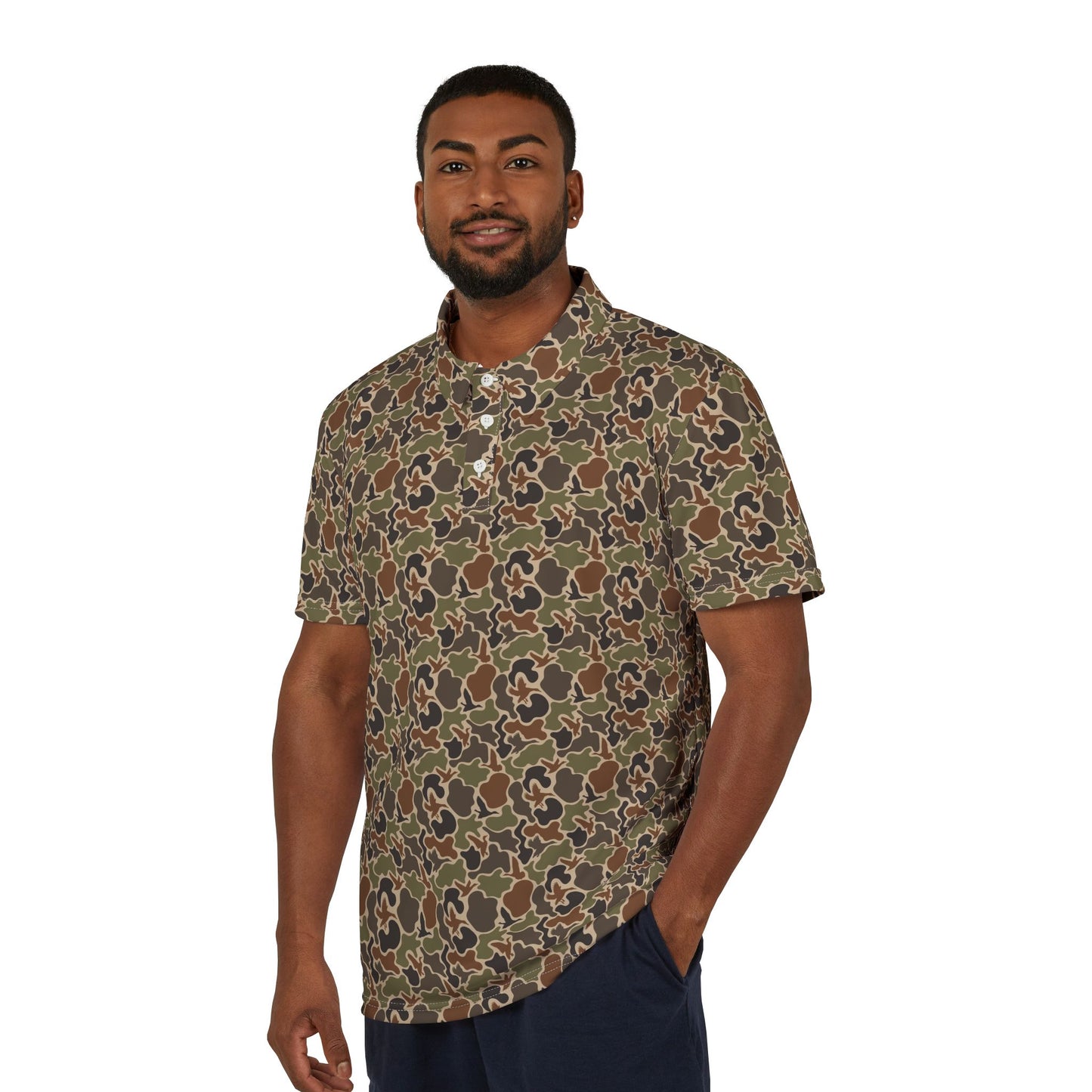 Duck Camo (2) Unisex Polo Shirt, Casual Wear, Outdoor Adventures, Gift for Him, Summer Look