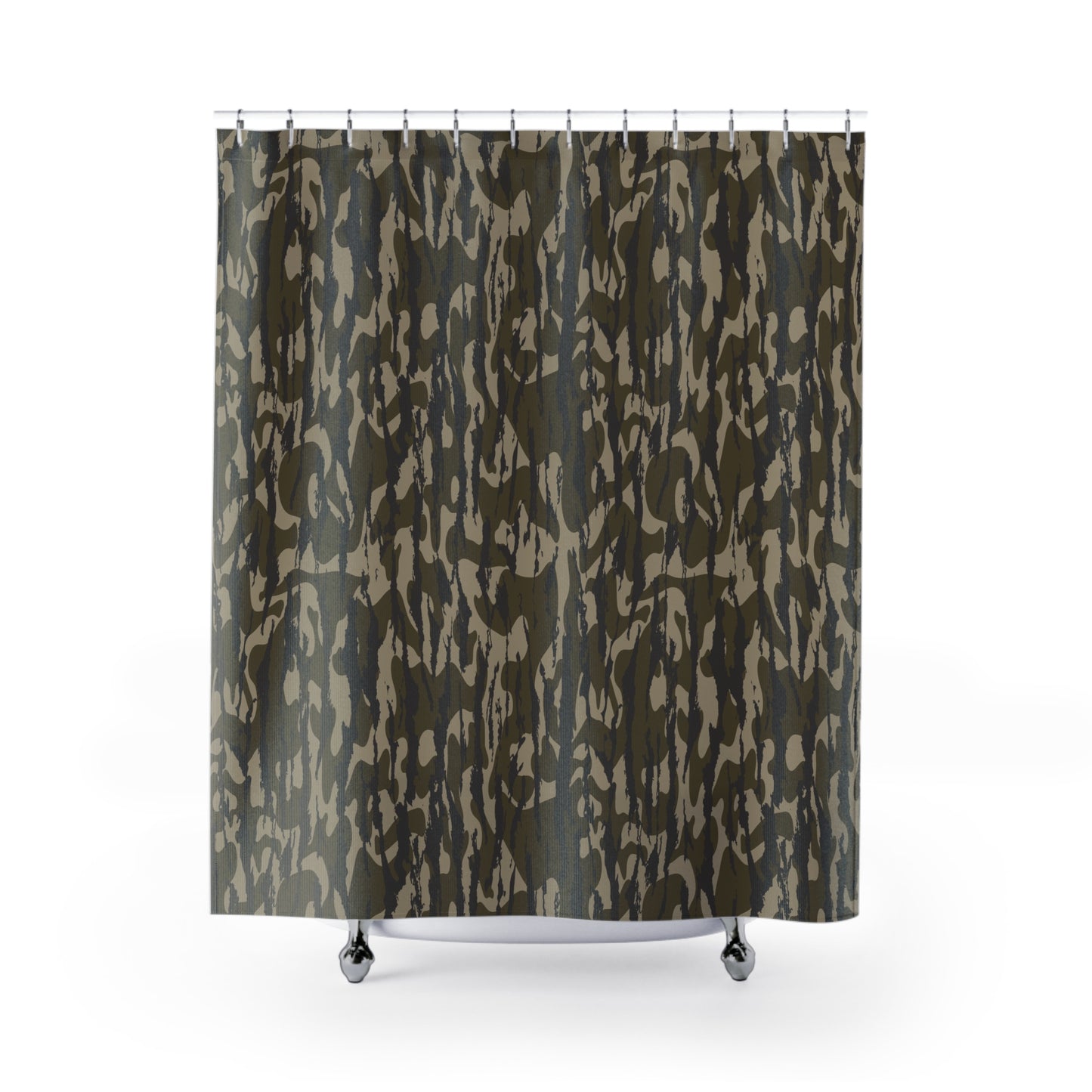 Bottomland Camo Shower Curtain, Modern Bathroom Decor, Unique Gift for Nature Lovers, Rustic Shower Curtain, Home Essentials, Bathroom