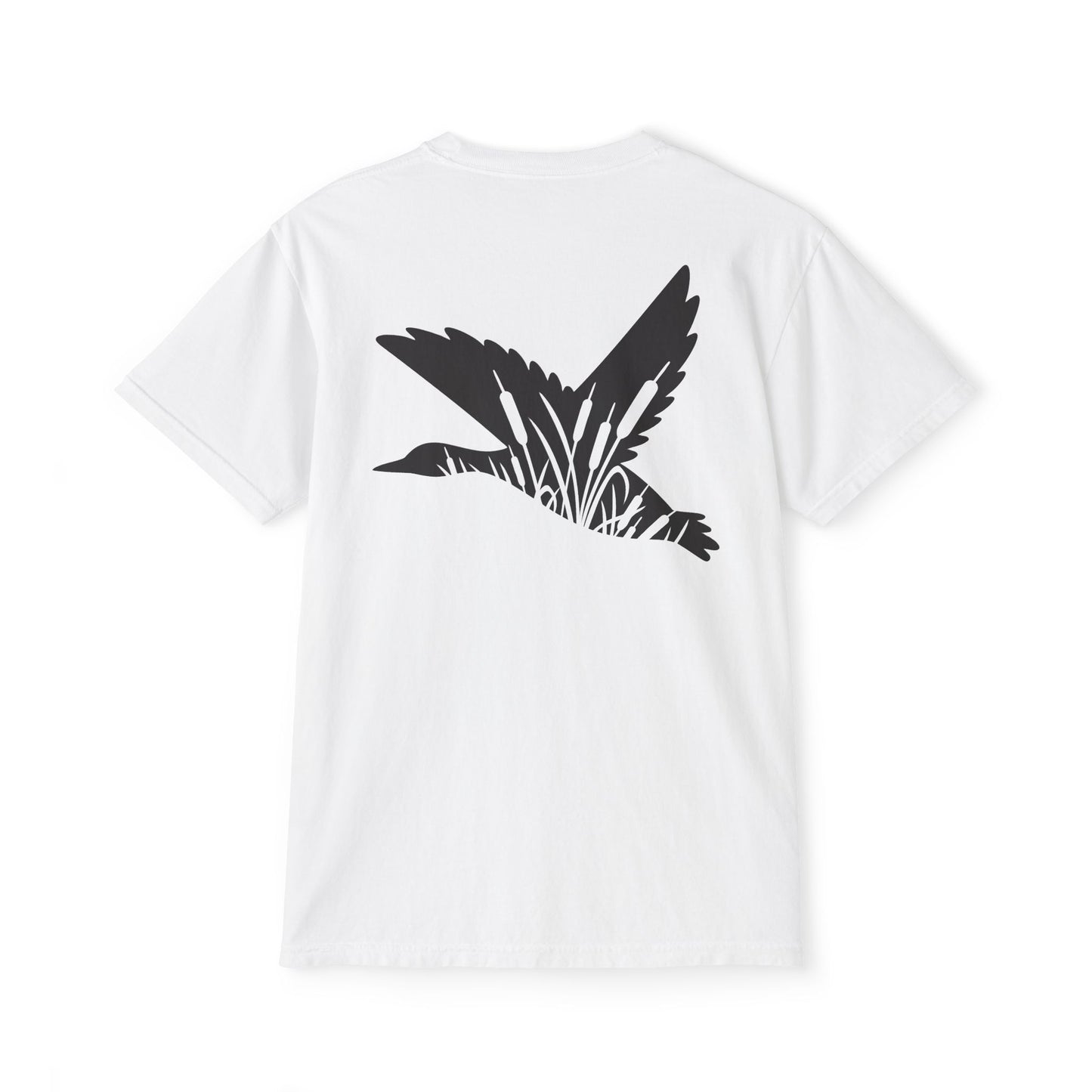 Black belt, outfitters old-school camo hunting dog silhouette logo hunting Unisex Garment-Dyed Pocket T-Shirt